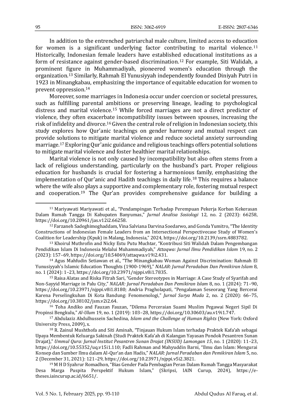 JURIS Marriage Is Scary Phenomenon In Indonesia Analysis Of Quranic Response To Increases Marital Violence