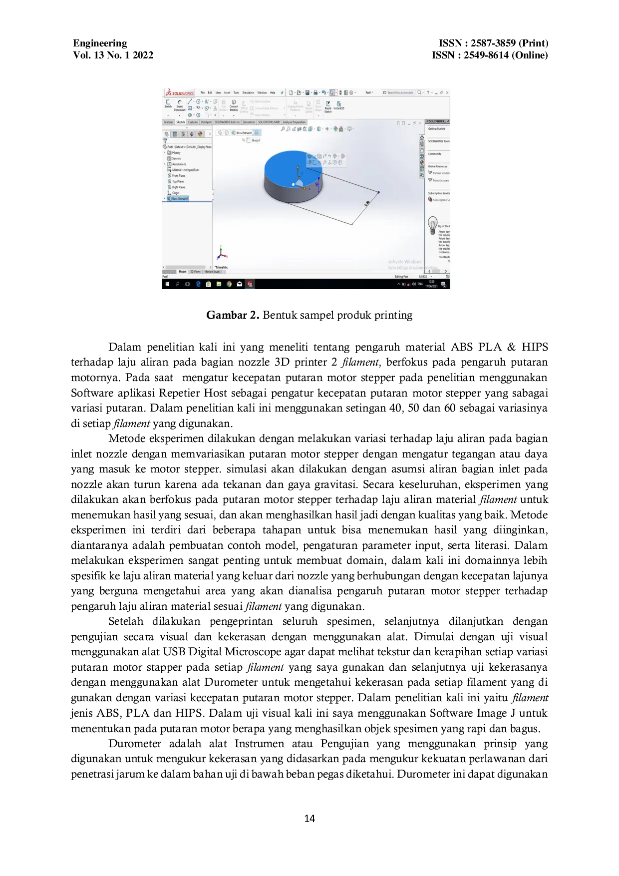 JURIS Karakteristik Pelapisan Pada Produk Printer Tiga Dimensi 3d Menggunakan Material Filament ABS PLA Dan HIPS