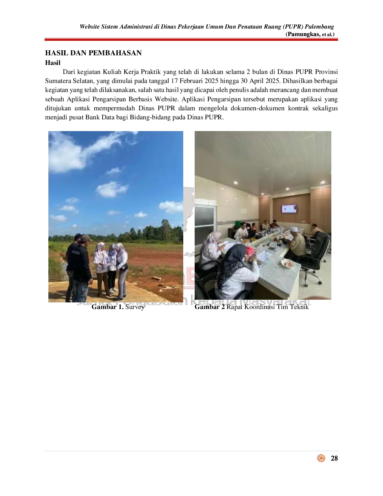 JURIS Perancangan Website Sistem Administrasi di Dinas Pekerjaan Umum Dan Penataan Ruang PUPR Palembang