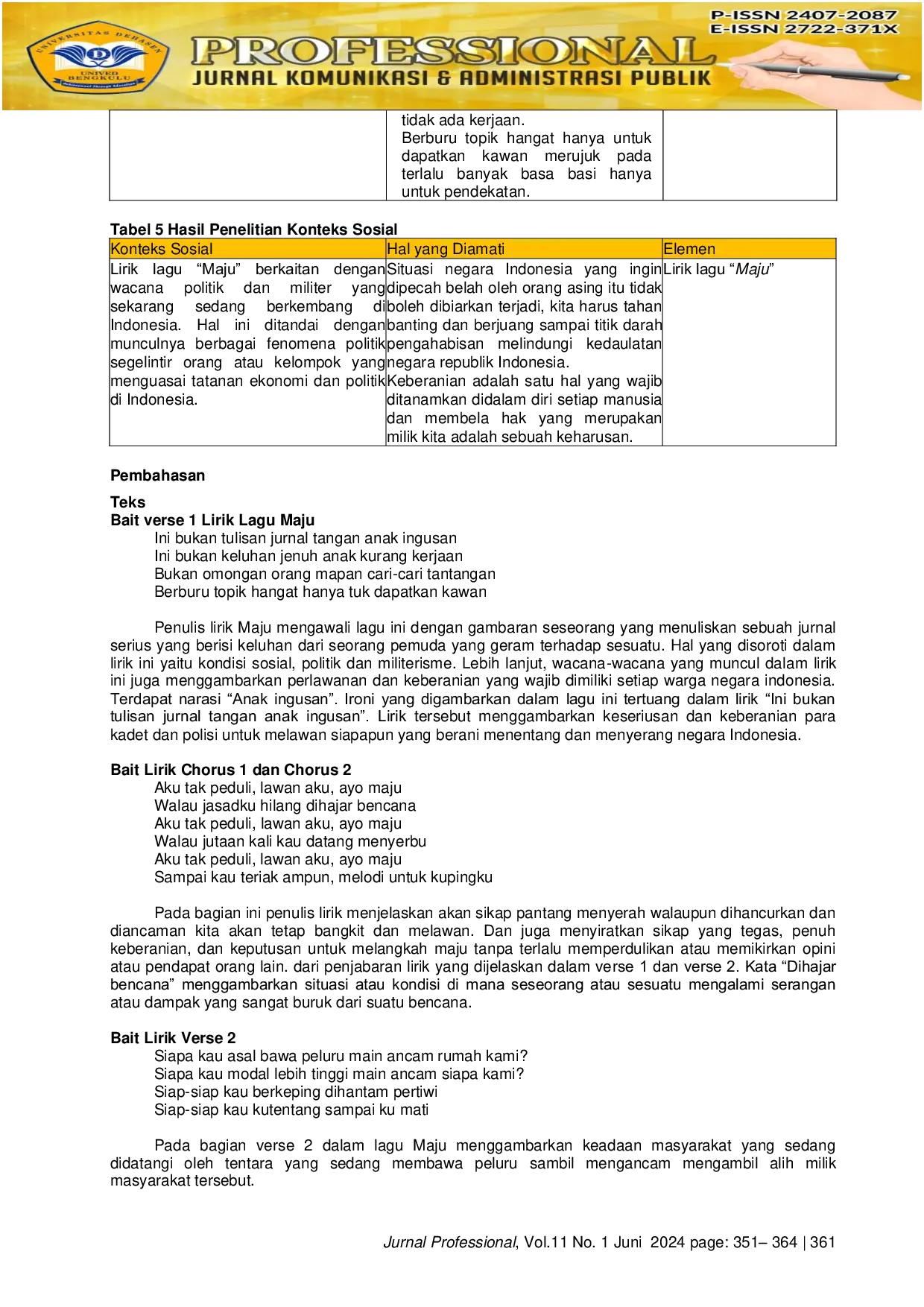 JURIS Kritik Sosial Dalam Lirik Lagu Analisis Wacana Lagu Maju Dari Feast