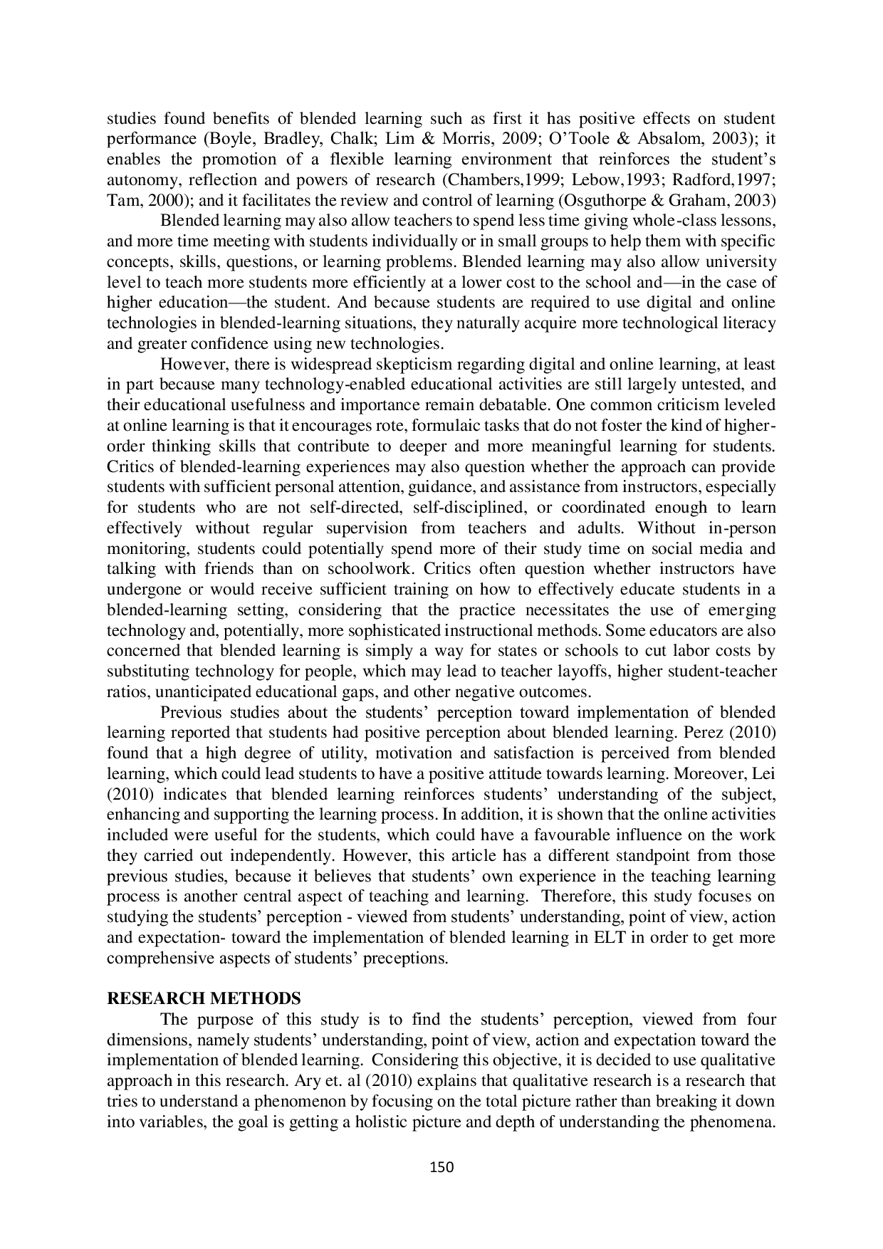 JURIS Students Perception on Blended Learning