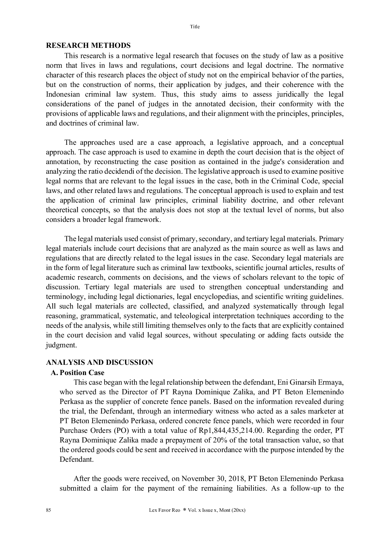 JURIS Submission of Blank Checks as Fraud in Supreme Court Decision Number 1412 K PID 2023