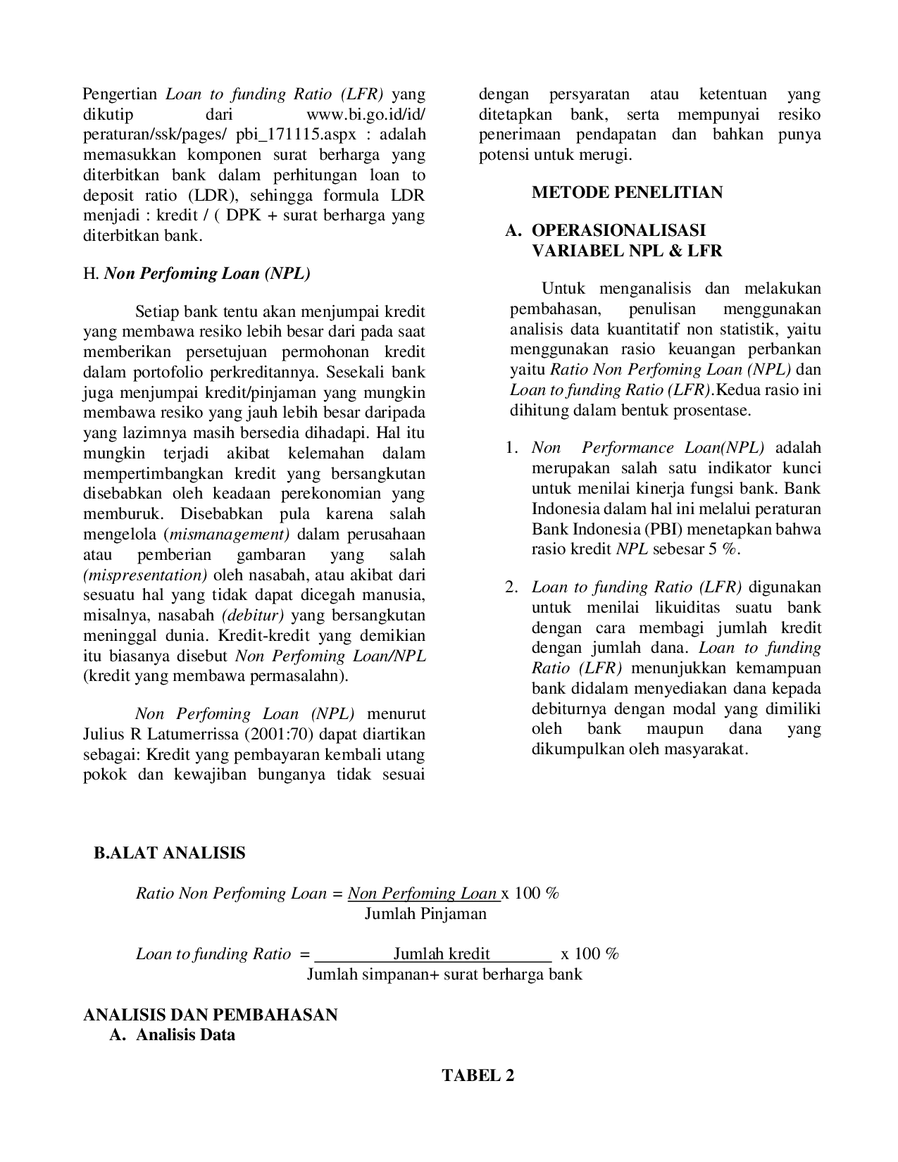 JURIS ANALISIS KREDIT MACET PADA PT BANK CENTRAL ASIA Tbk