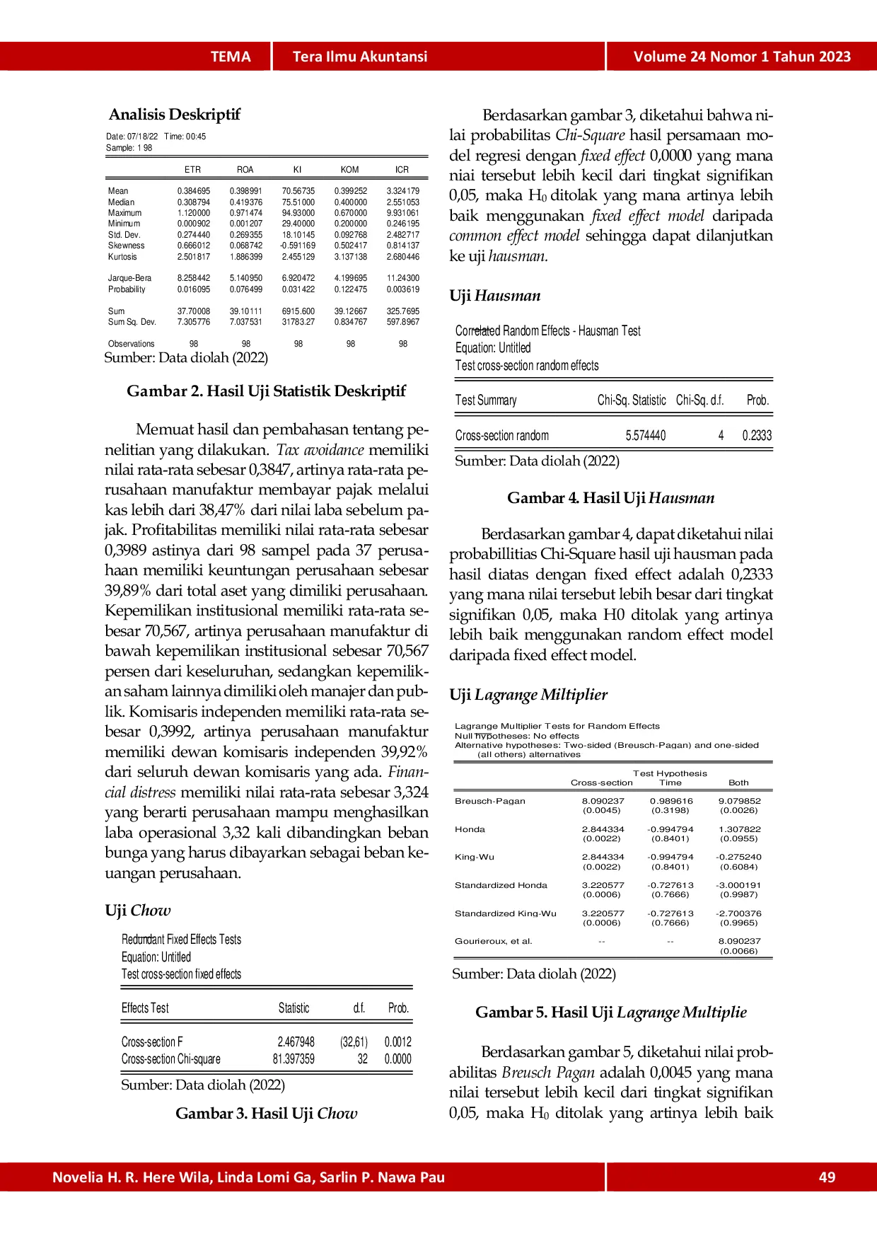 JURIS Pengaruh Profitabilitas Corporate Governance dan Financial Distress terhadap Tax Avoidance