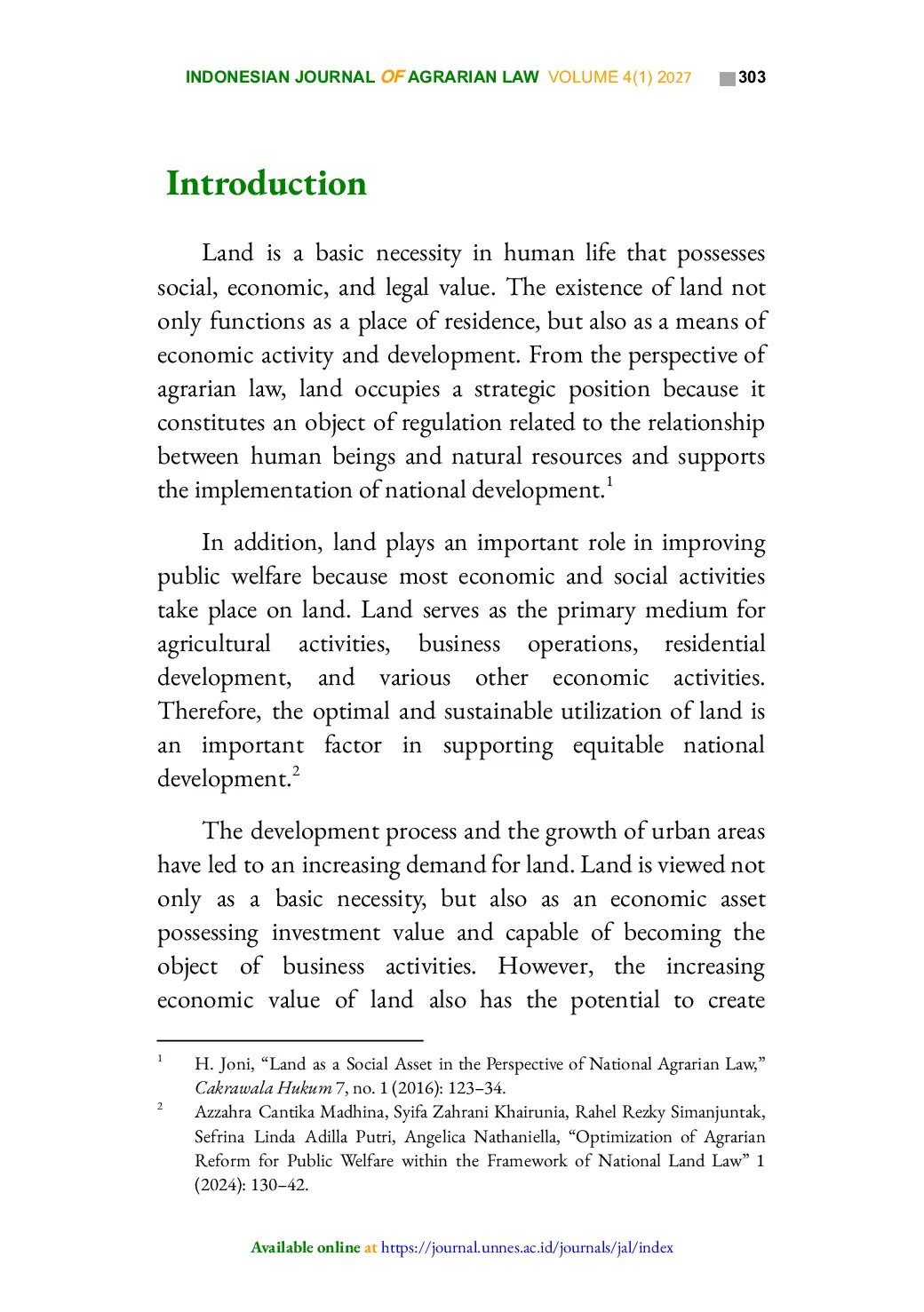 JURIS Responsibilities of Land Rights Holders in the Control of Abandoned Land Indicated by the Existence of Abandoned Buildings