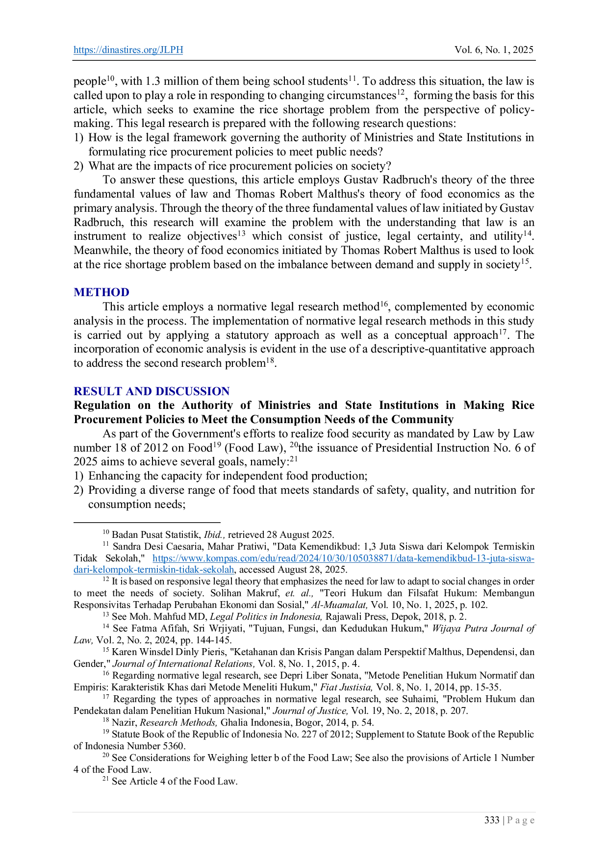 JURIS The Role of Law in Rice Scarcity Mitigation