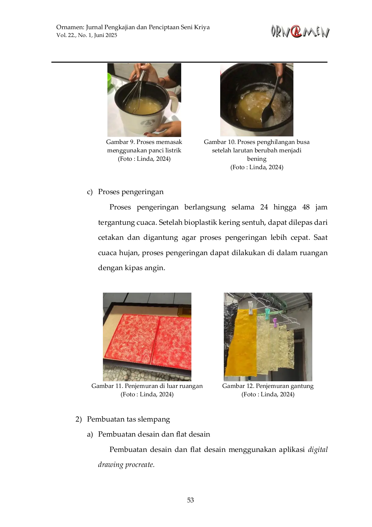 JURIS Perancangan Tas Selempang dengan Material Bioplastik Berbasis Gelatin dan Campuran Limbah Tekstil