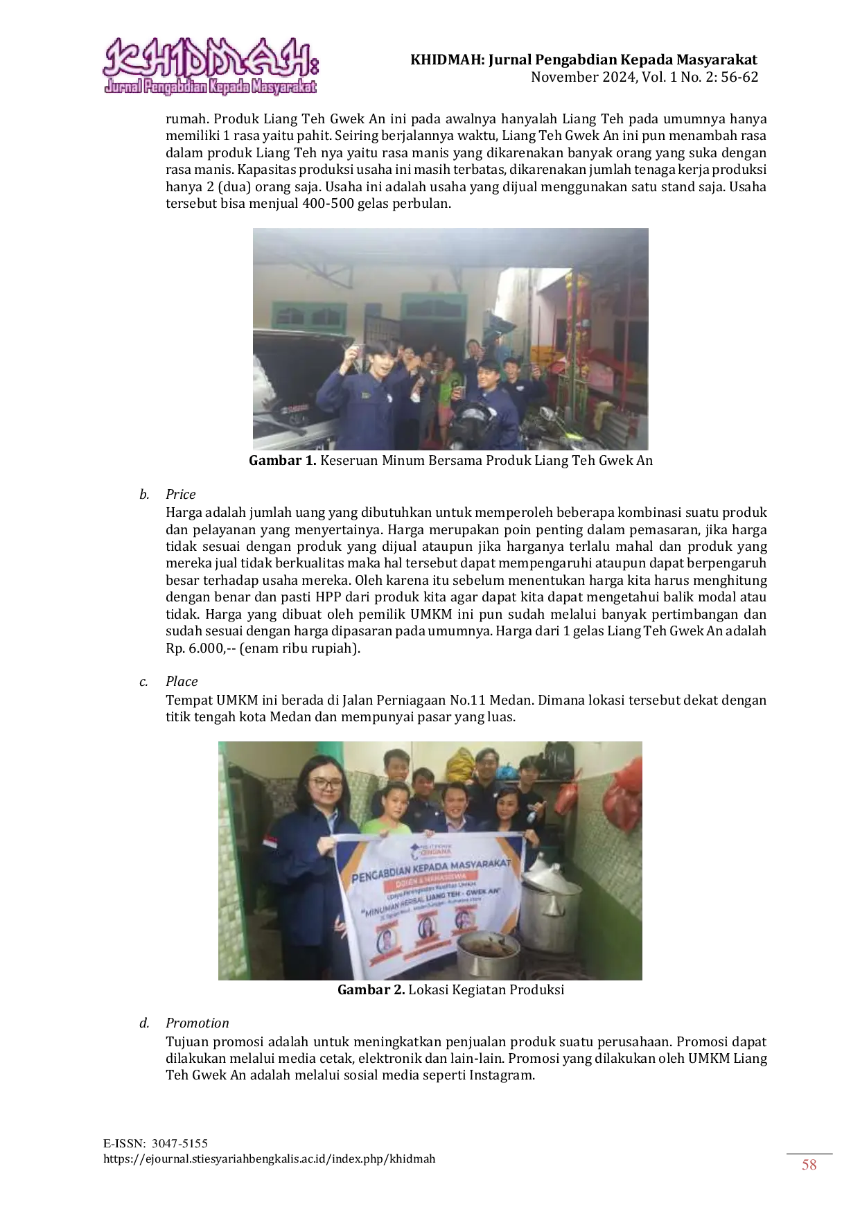 JURIS Upaya Peningkatan Penjualan Pada UMKM Liang Teh Gwek An Melalui Stategi Pemasaran