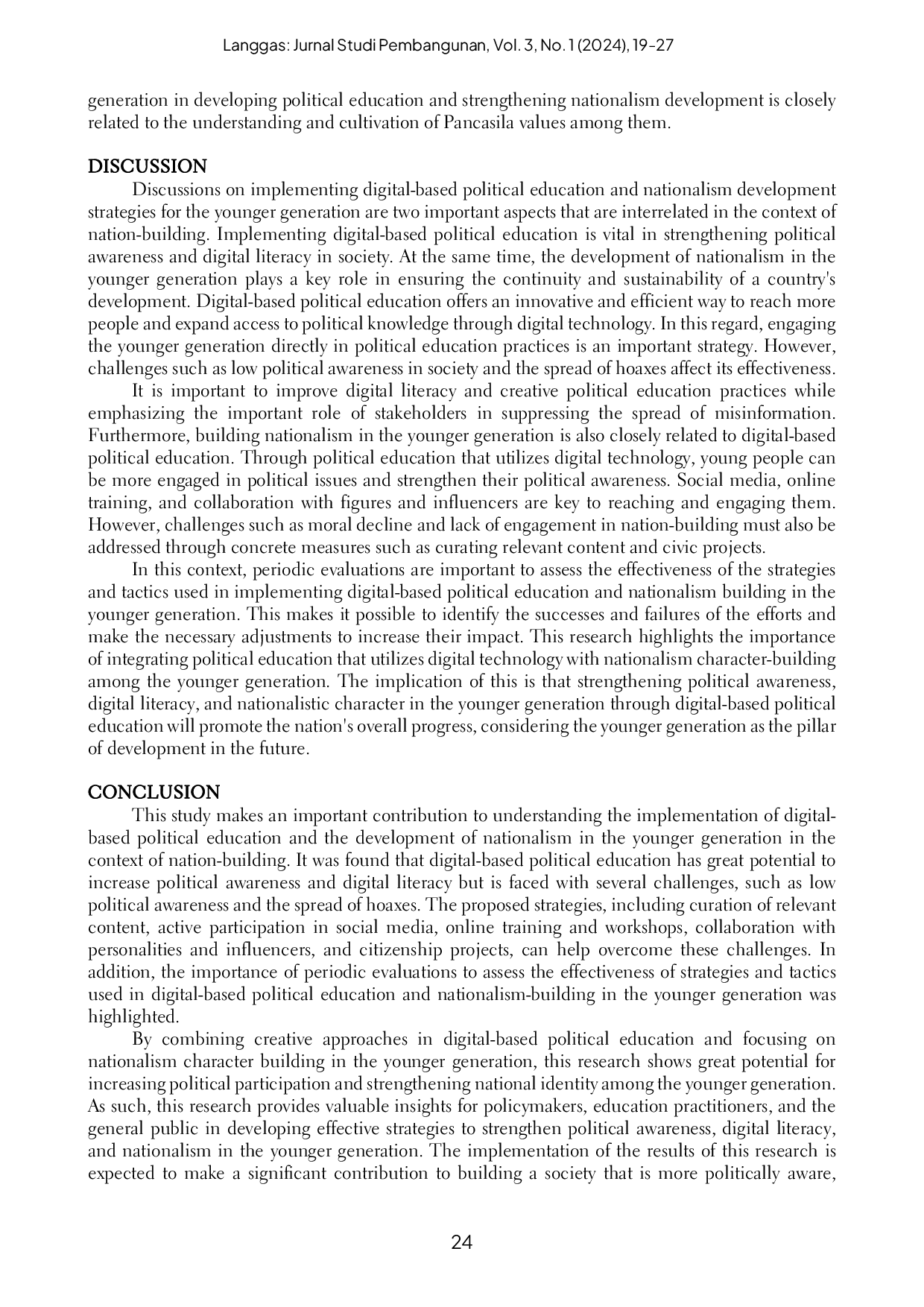 JURIS Building Nationalism through Digital Based Political Education