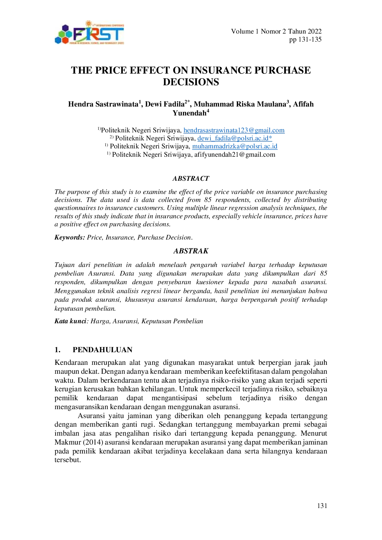 JURIS The Price Effect on Insurance Purchase Decisions