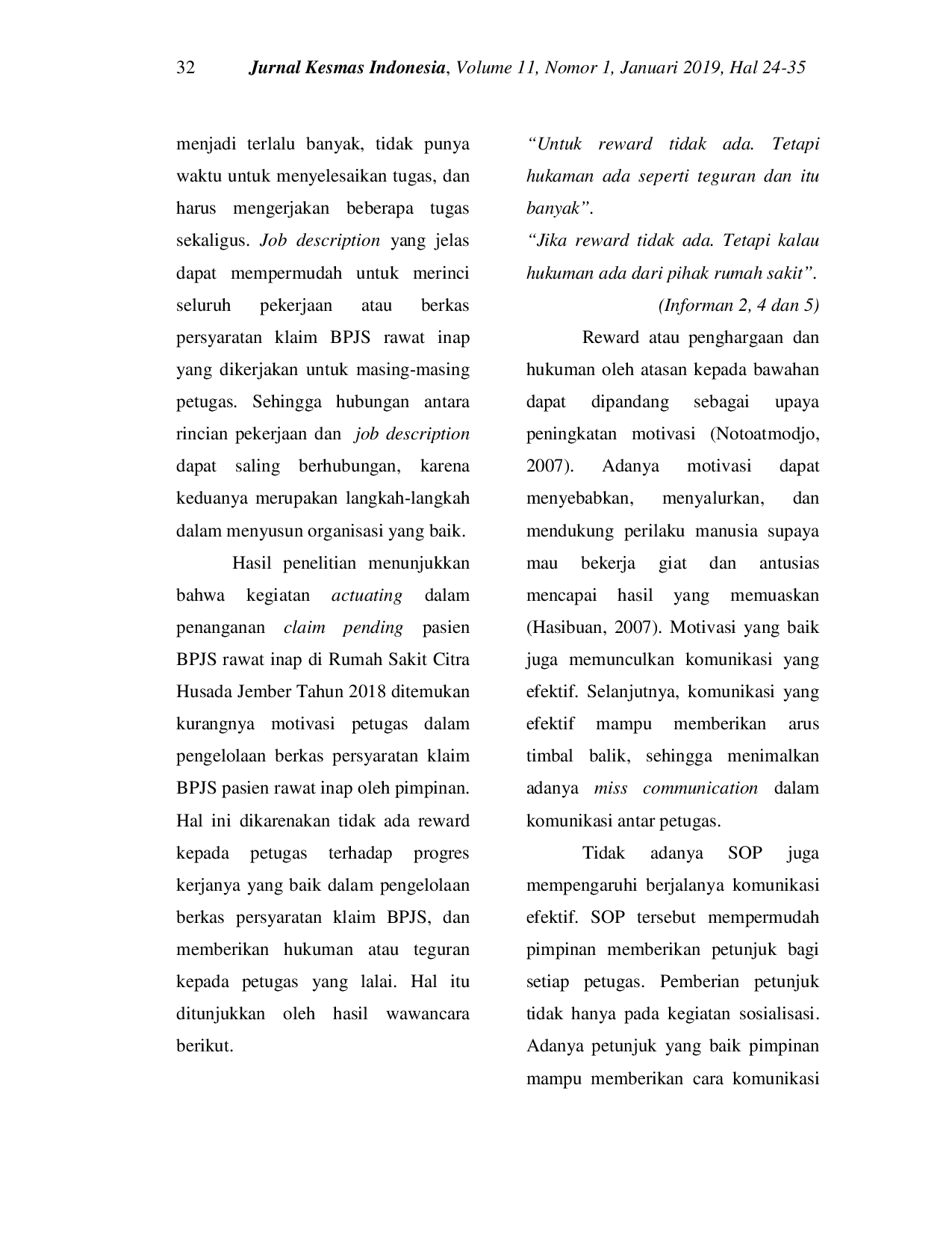 JURIS Optimalisasi Manajemen Penanganan Klaim Pending Pasien BPJS Rawat Inap Di Rumah Sakit Citra Husada Jember