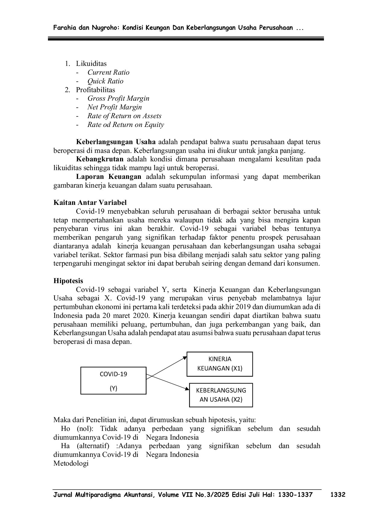 JURIS Kondisi Keuangan dan Keberlangsungan Usaha Perusahaan Farmasi Saat Covid 19