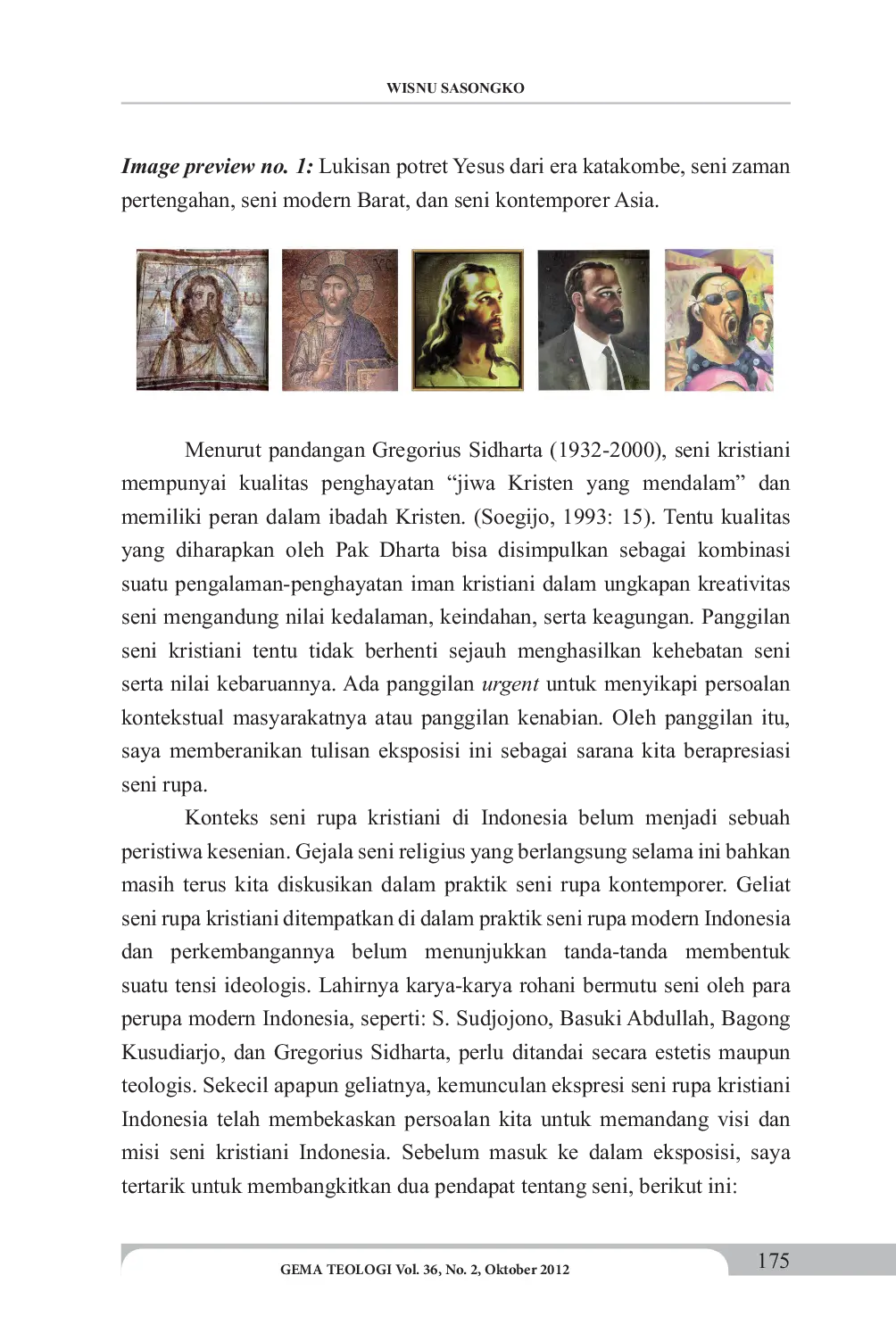 JURIS EKSPOSISI KARYA SENI RUPA KRISTIANI Menggagas Persoalan Harmoni dan Pluralitas