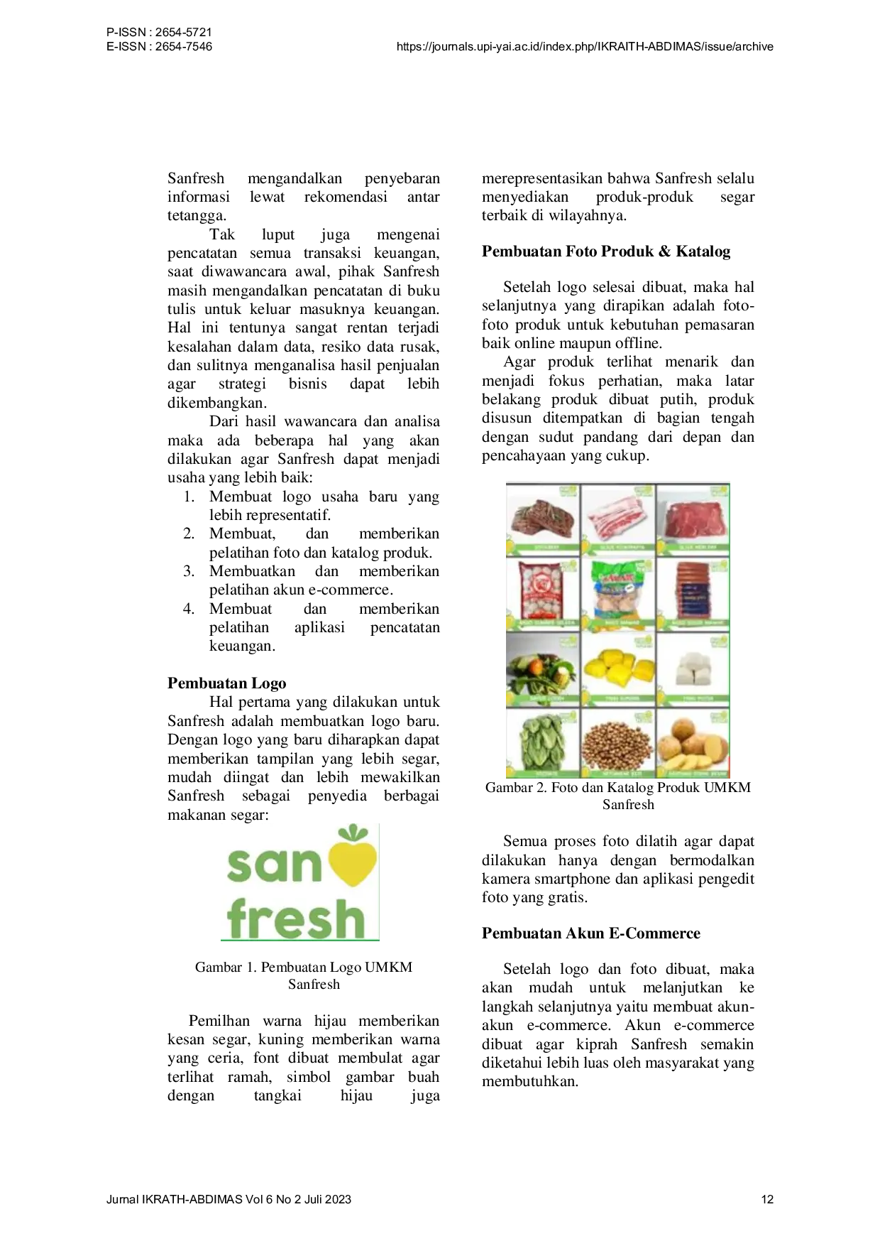 JURIS Transformasi Bisnis UMKM Sanfresh Melalui Digitalisasi Bisnis Pasca Covid 19