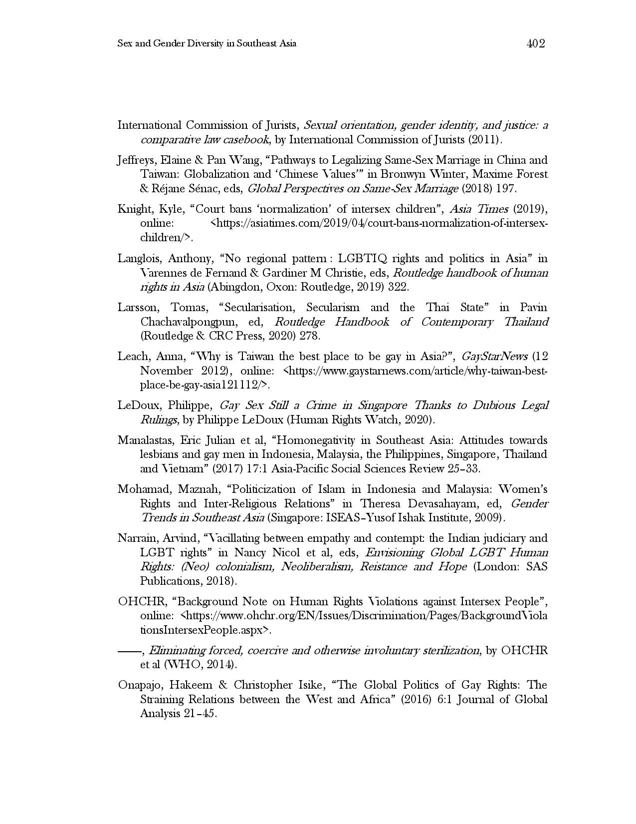 juris Sex and Gender Diversity in Southeast Asia