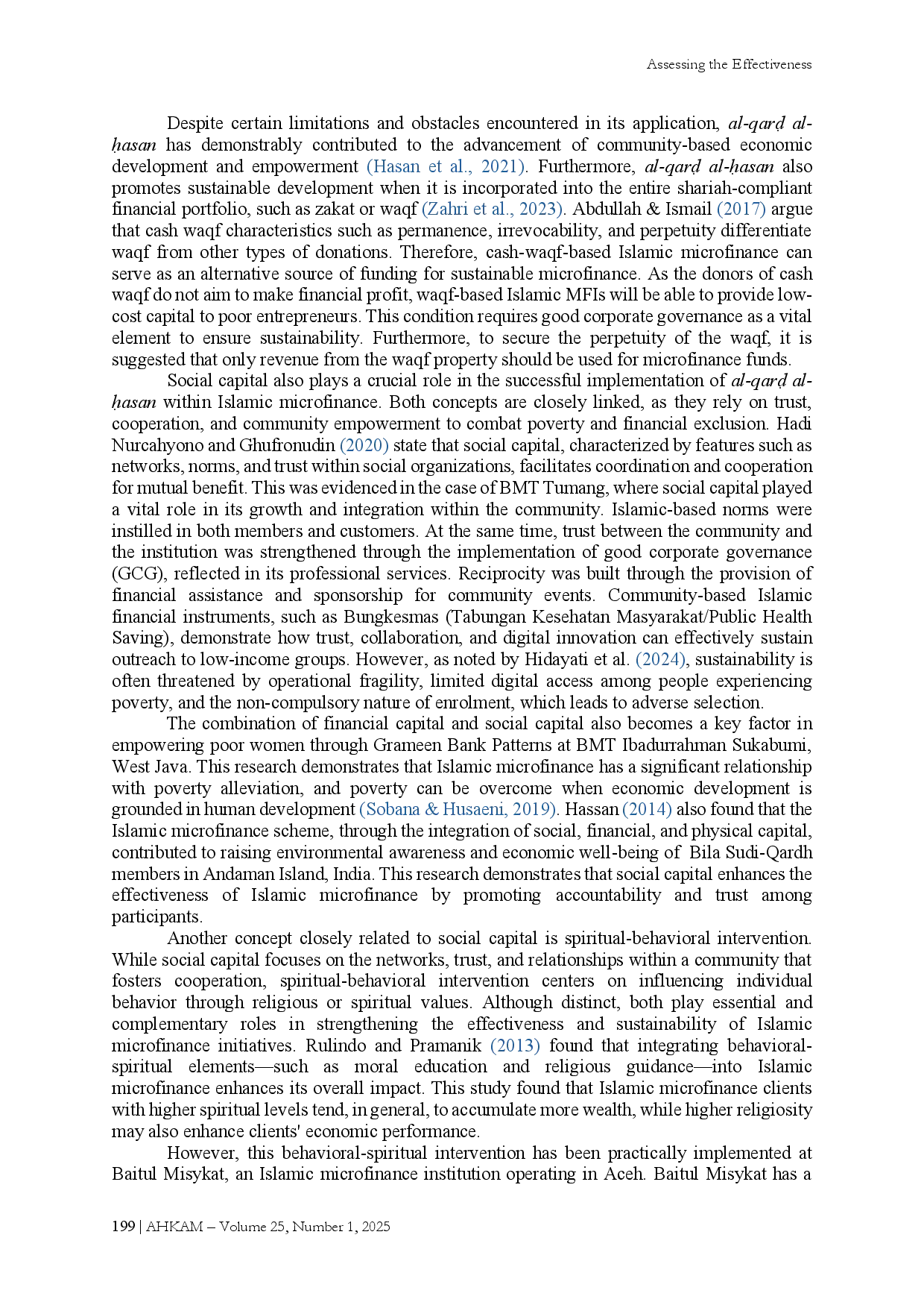 juris Assessing the Effectiveness of al Qard al Hasan Financing A Case Study of Baitul Misykat Microfinance Institution in Aceh