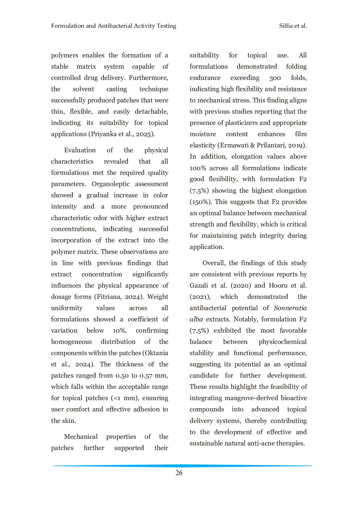 JURIS Formulation and Antibacterial Activity Testing of Acne Patch Containing Mangrove Leaf Extract Sonneratia alba Against Staphylococcus aureus