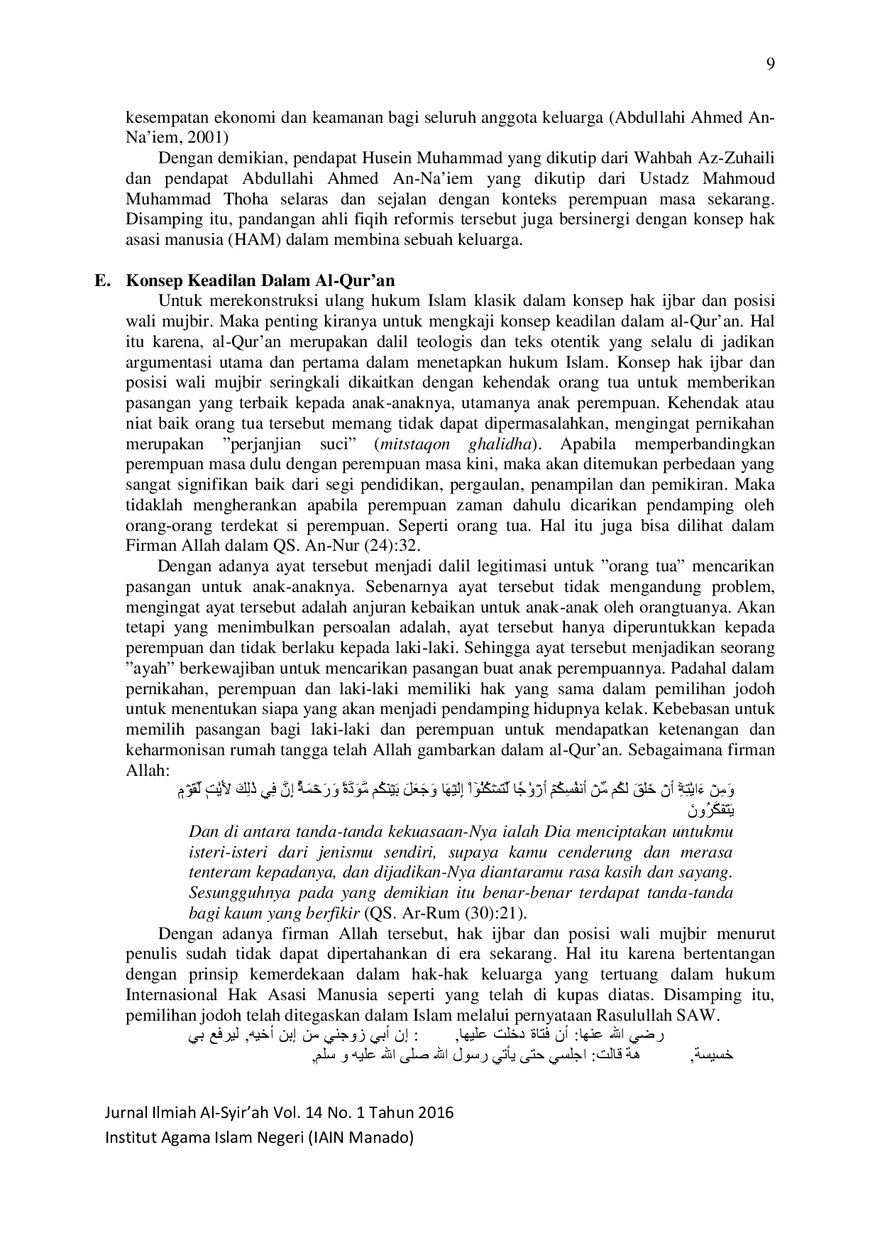 juris Memilih Pasangan bagi Anak Perempuan Kajian Fiqih HAM