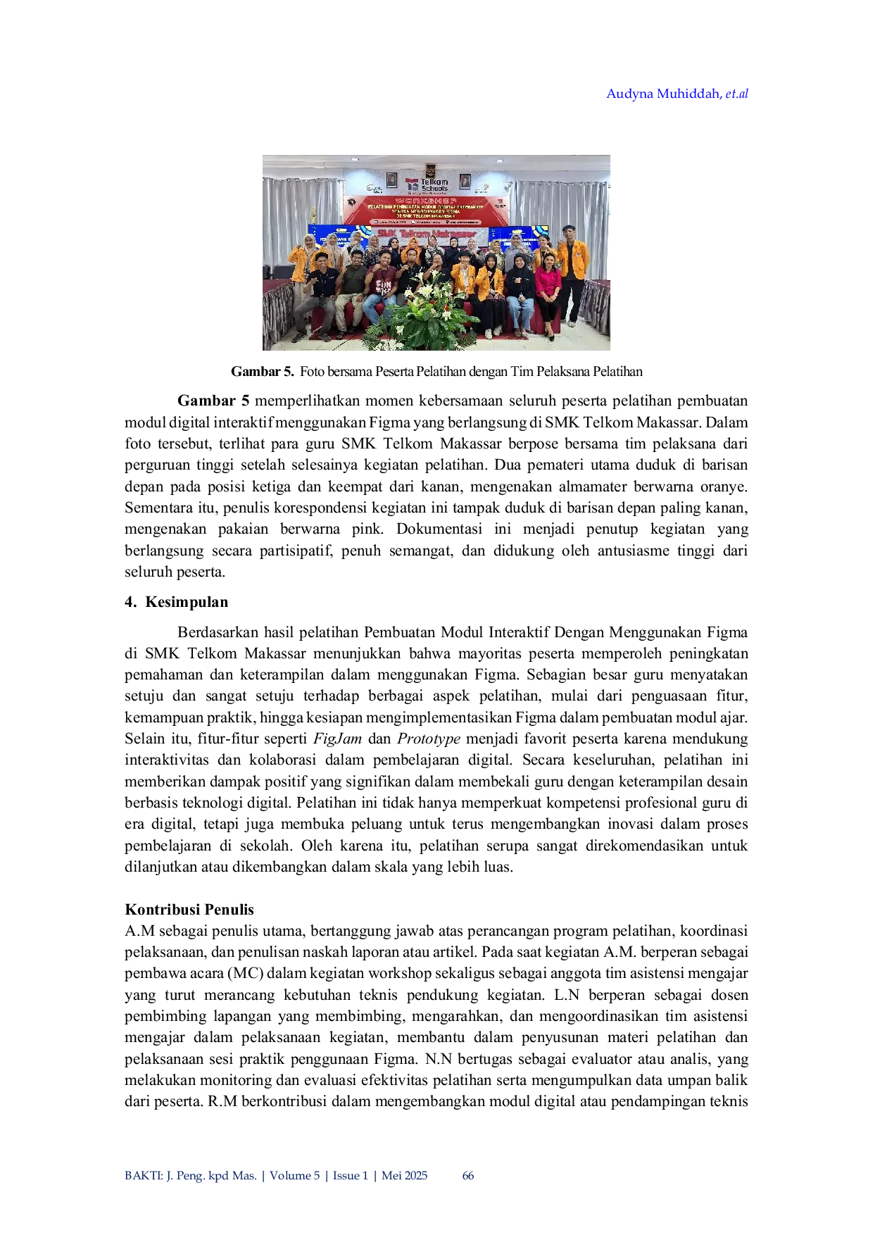 JURIS Pelatihan Pembuatan Modul Digital Interaktif Dengan Menggunakan Figma di SMK Telkom Makassar