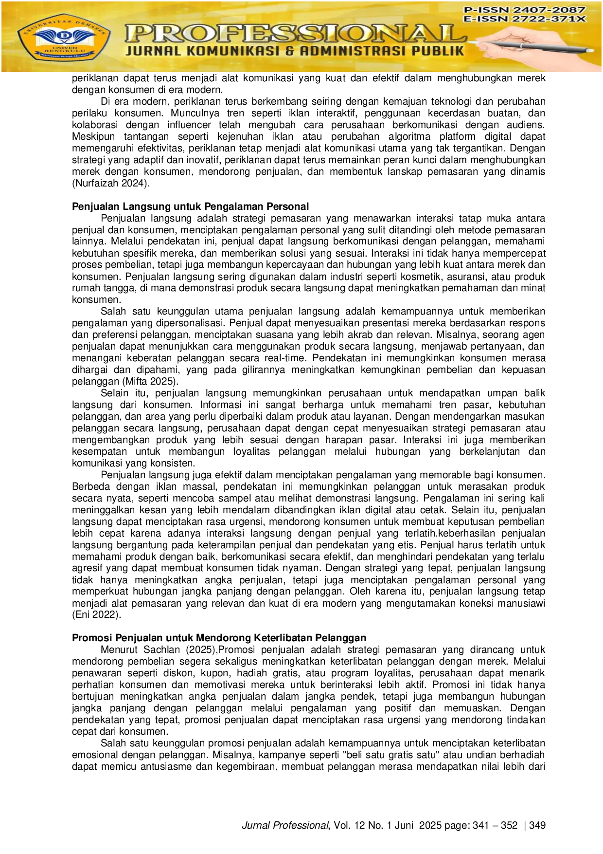 JURIS Analisis Bauran Komunikasi Pemasaran Caf Maknyus Dalam Meningkatkan Branding