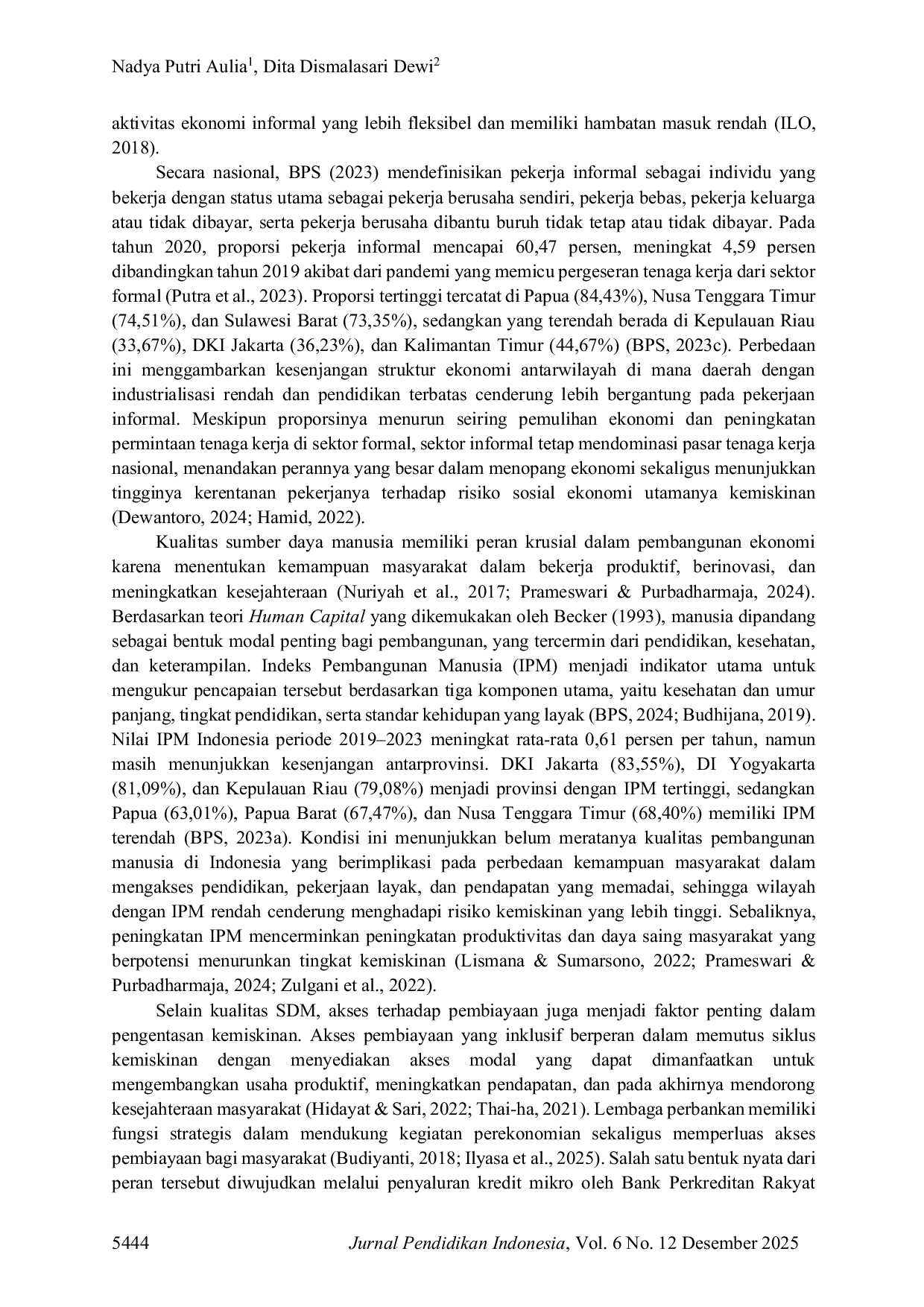 JURIS Pengaruh Pekerja Informal IPM dan Kredit BPR terhadap Kemiskinan di Indonesia Analisis Data Panel