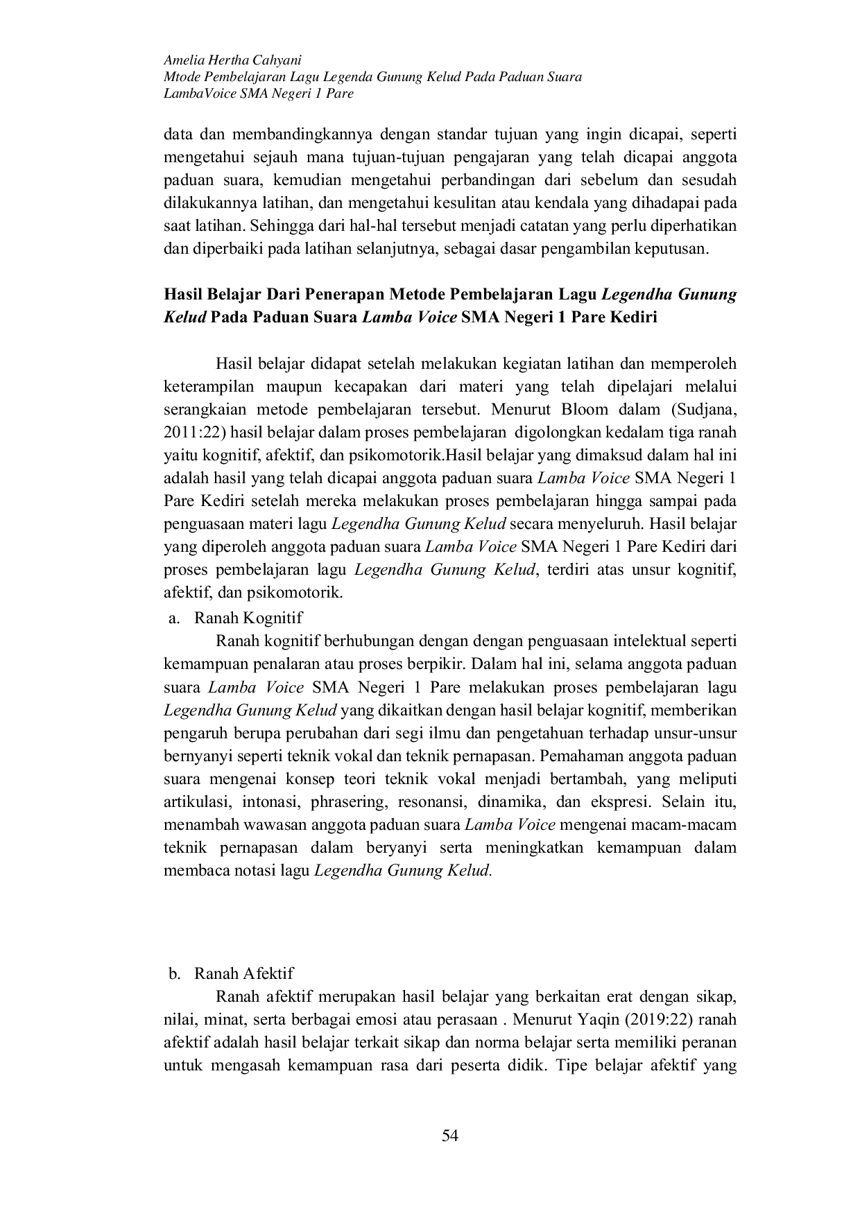 JURIS Articel METODE PEMBELAJARAN LAGU LEGENDHA GUNUNG KELUD PADA PADUAN SUARA LAMBA VOICE SMA NEGERI 1 PARE KEDIRI METODE PEMBELAJARAN LAGU LEGENDHA GUNUNG KELUD PADA PADUAN SUARA LAMBA VOICE SMA NEGERI 1