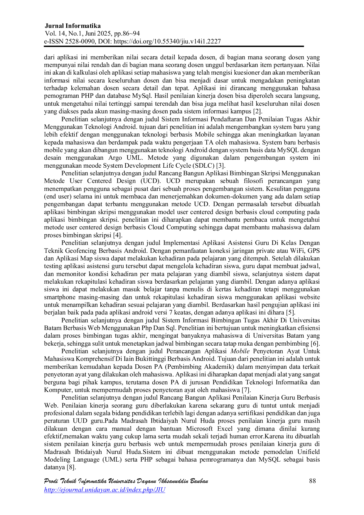 JURIS Pengembangan Aplikasi Penilaian Praktikum Berbasis Android untuk Mata Kuliah Teknik Informatika