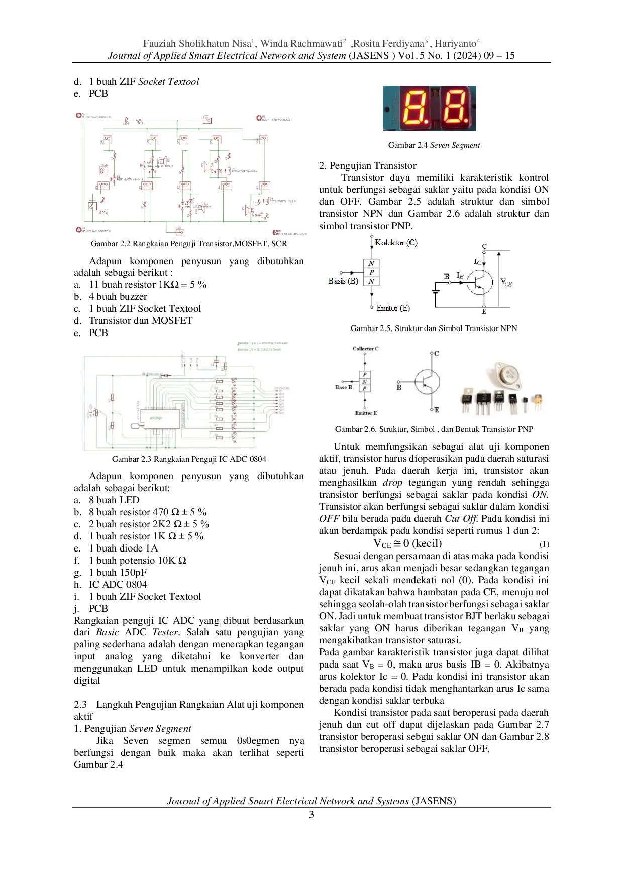 JURIS Perancangan Alat Saklar Elektronik Menggunakan Metode Uji IC di Laboratorium Elektronika Dasar