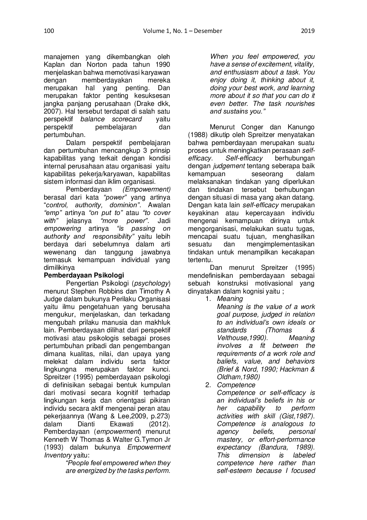 JURIS The Influence Of Psychological Empowerment To The Quality Of Village Funds Allocation Report