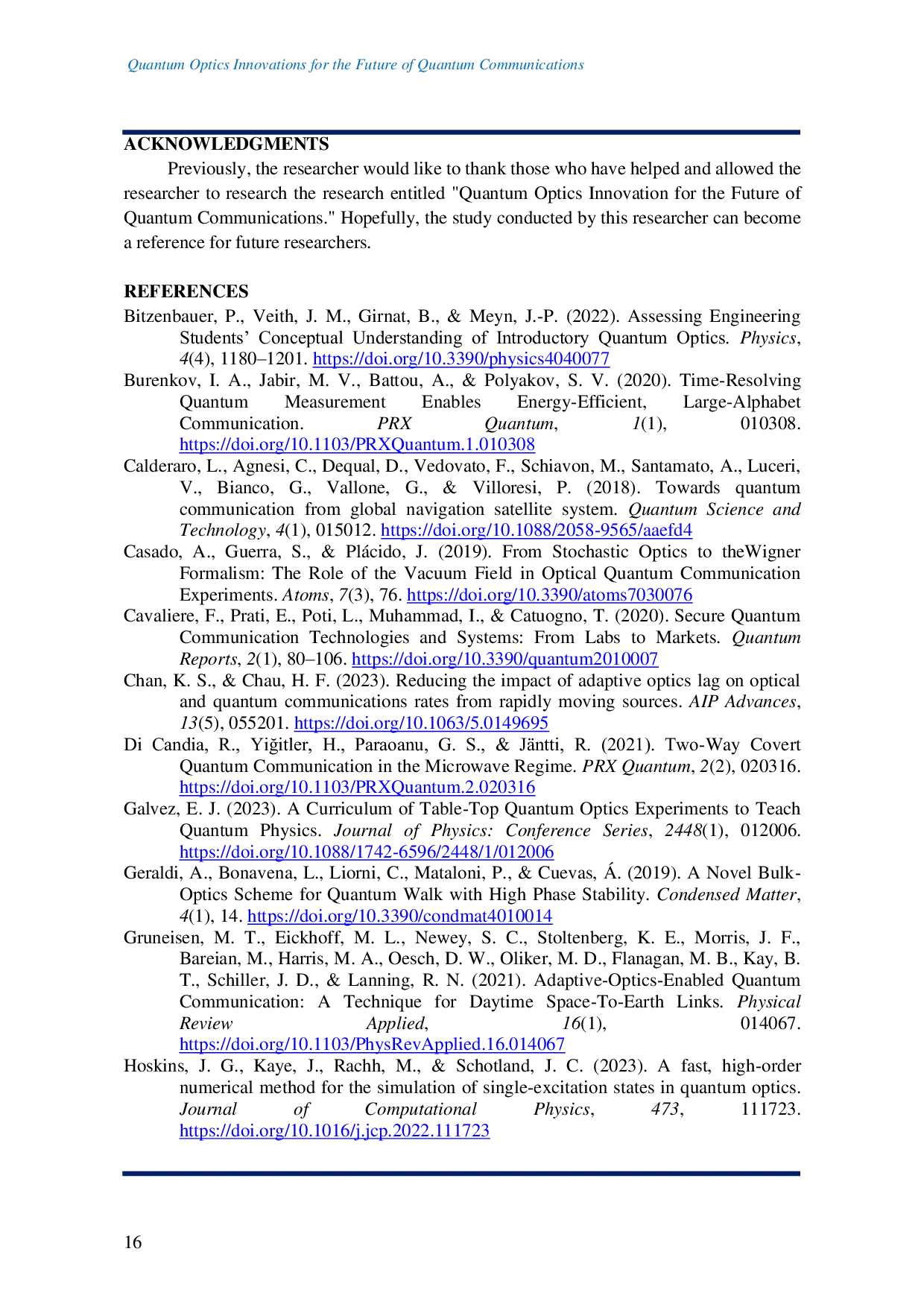 JURIS Quantum Optics Innovations For The Future Of Quantum Communications