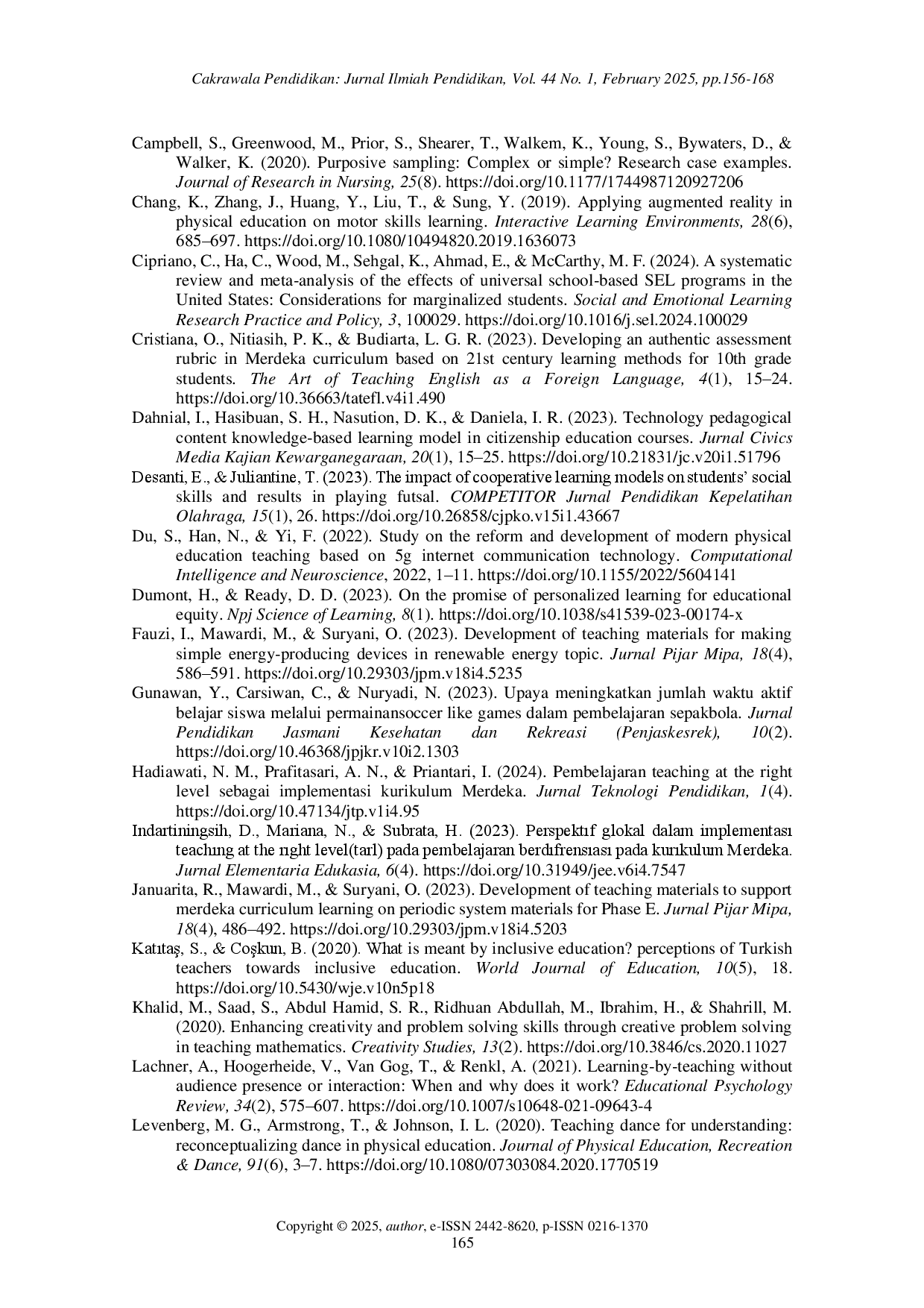 juris Implementing TaRL in physical education Mastering specific skills in soccer games for junior high school students