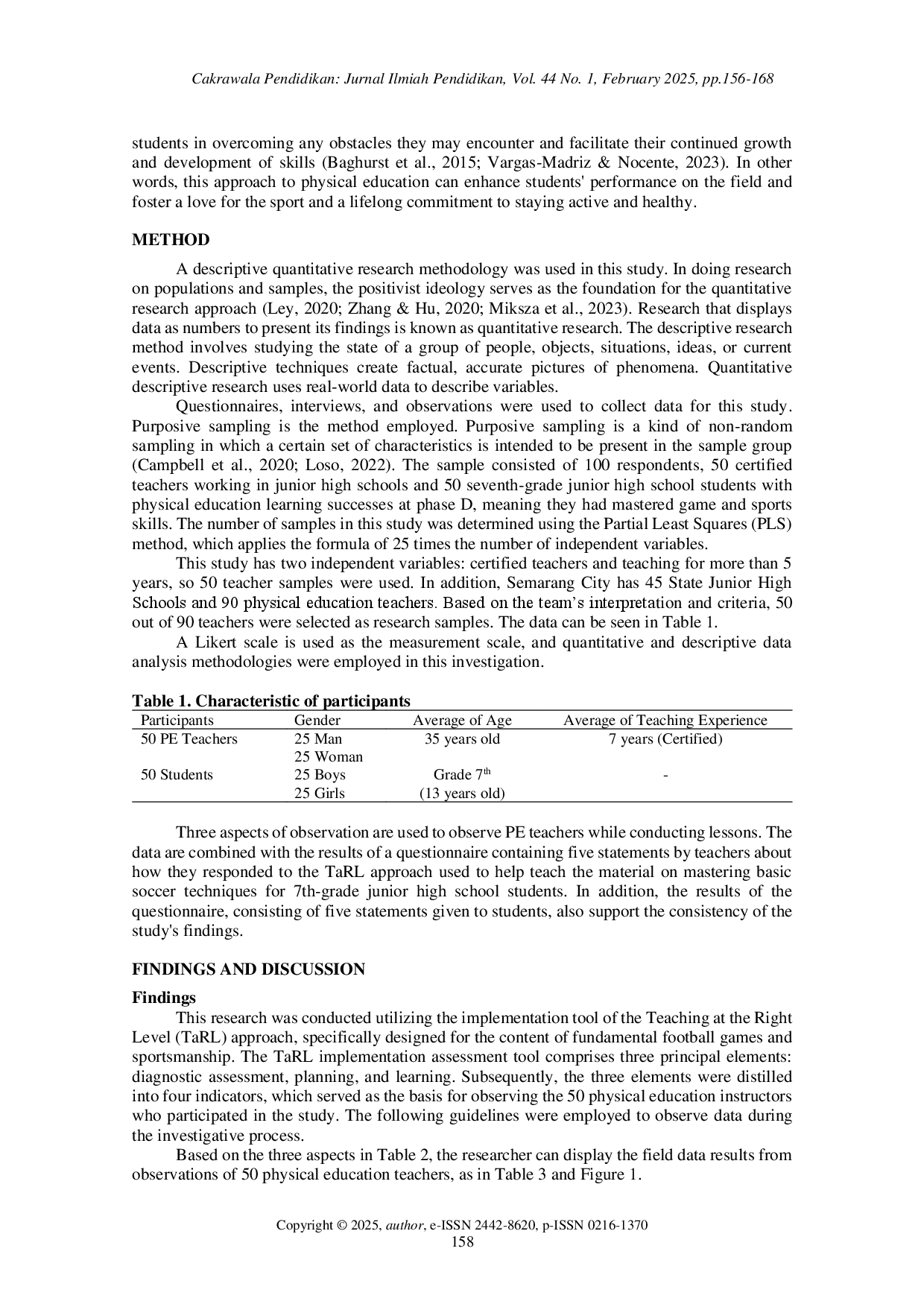 juris Implementing TaRL in physical education Mastering specific skills in soccer games for junior high school students