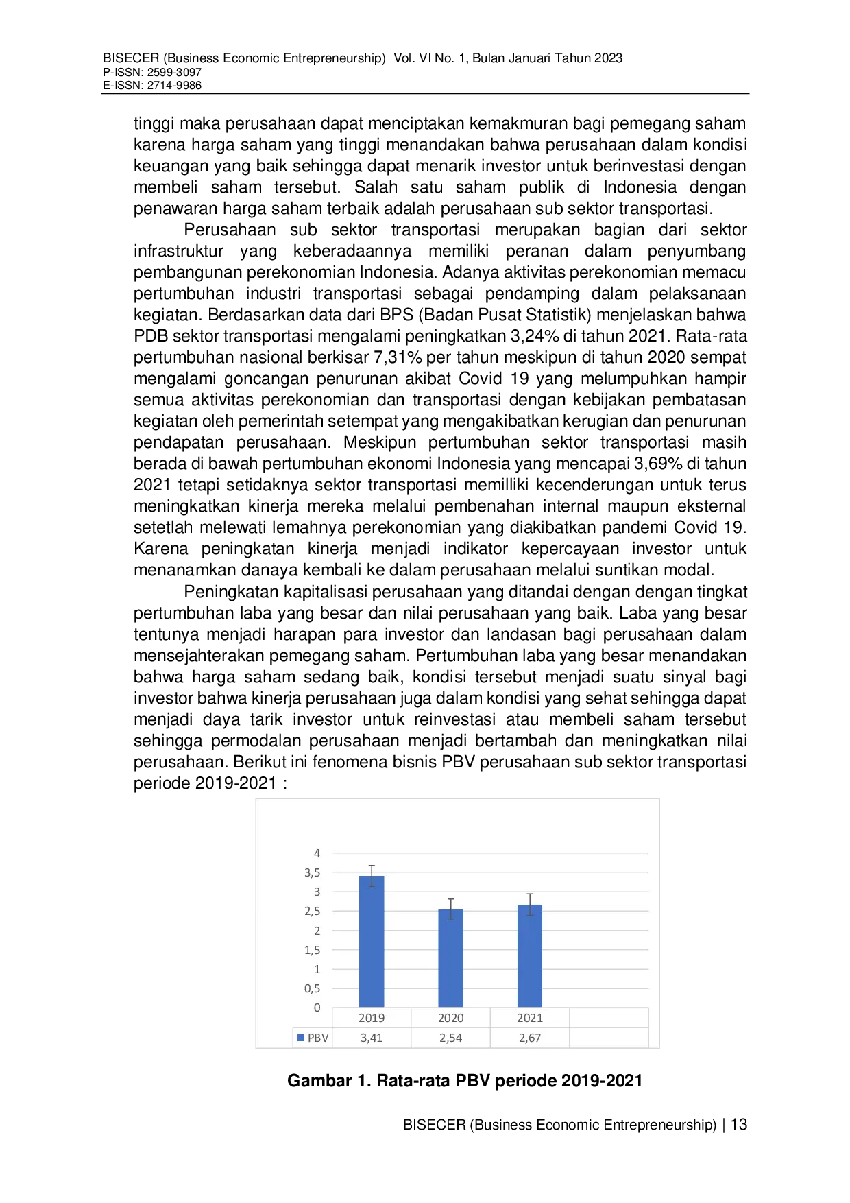 JURIS Peran NPM dalam Memoderasi Hubungan Risiko Pasar dan Risiko Fundamental Terhadap Nilai Perusahaan Studi pada perusahaan Sub Sektor Transportasi periode 2019 2021