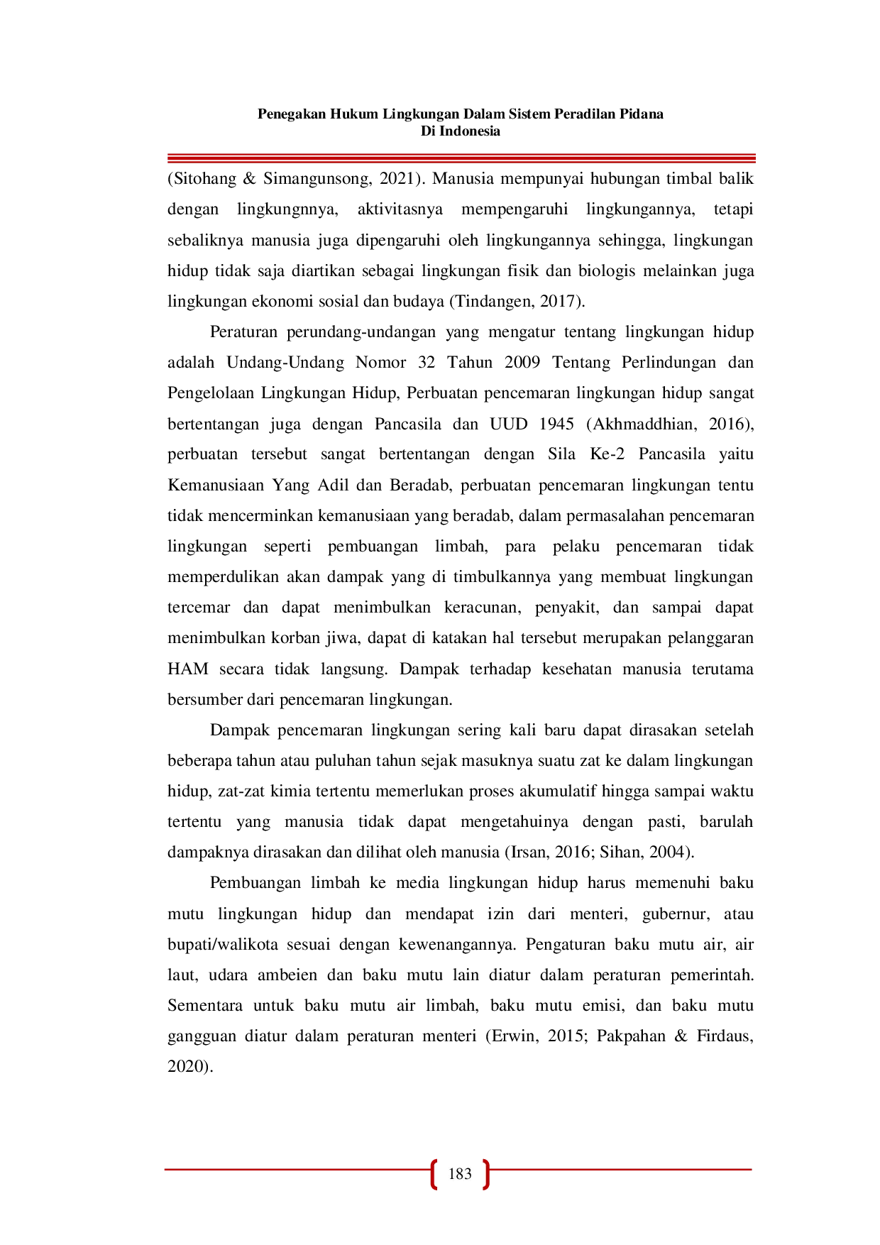 JURIS Penegakan Hukum Lingkungan Dalam Sistem Peradilan Pidana Di Indonesia