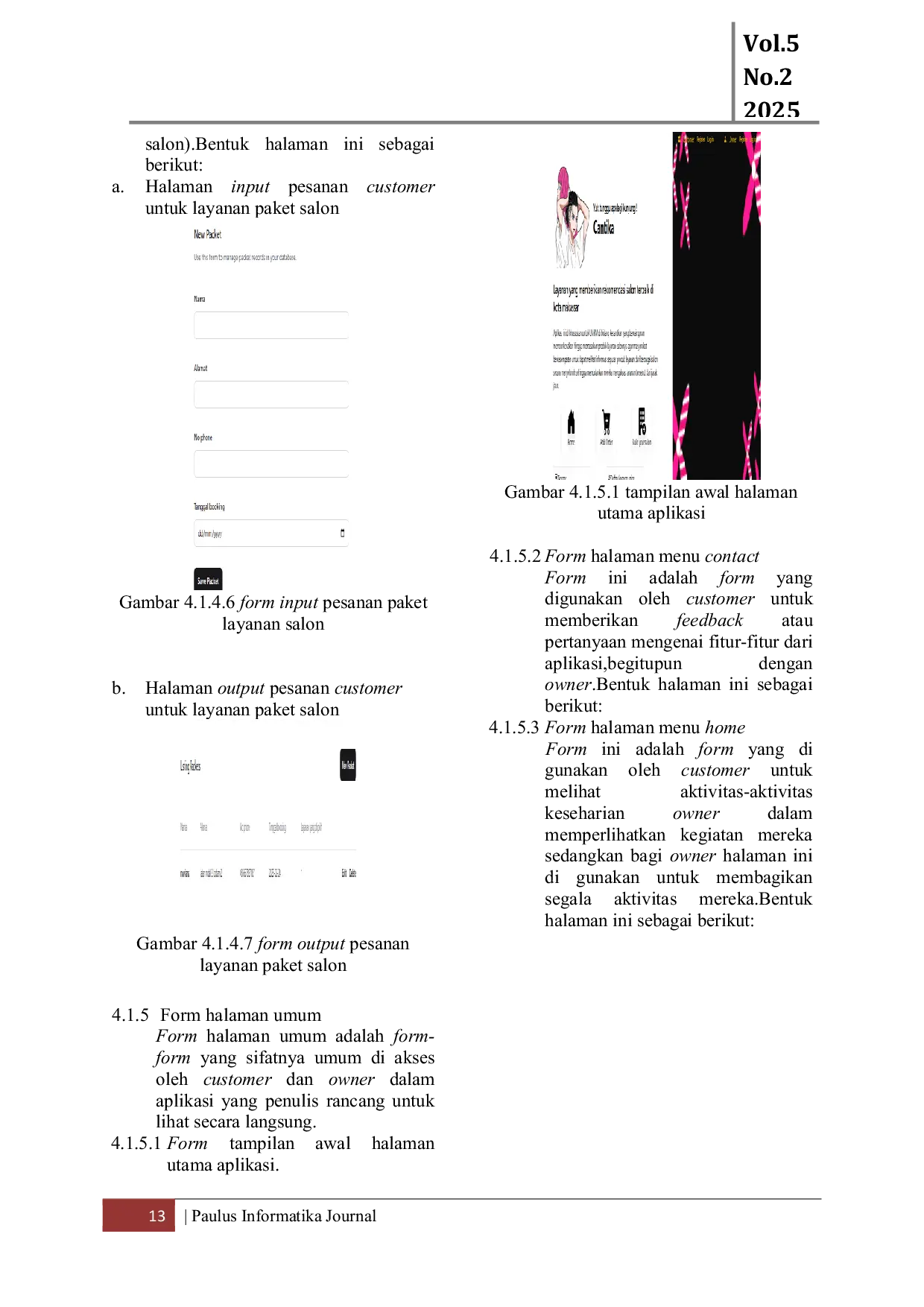 JURIS Perancangan Aplikasi Salon Kecantikan Berbasis Phoenix Framework Dengan Metode Content Based Filtering Di Kota Makassar