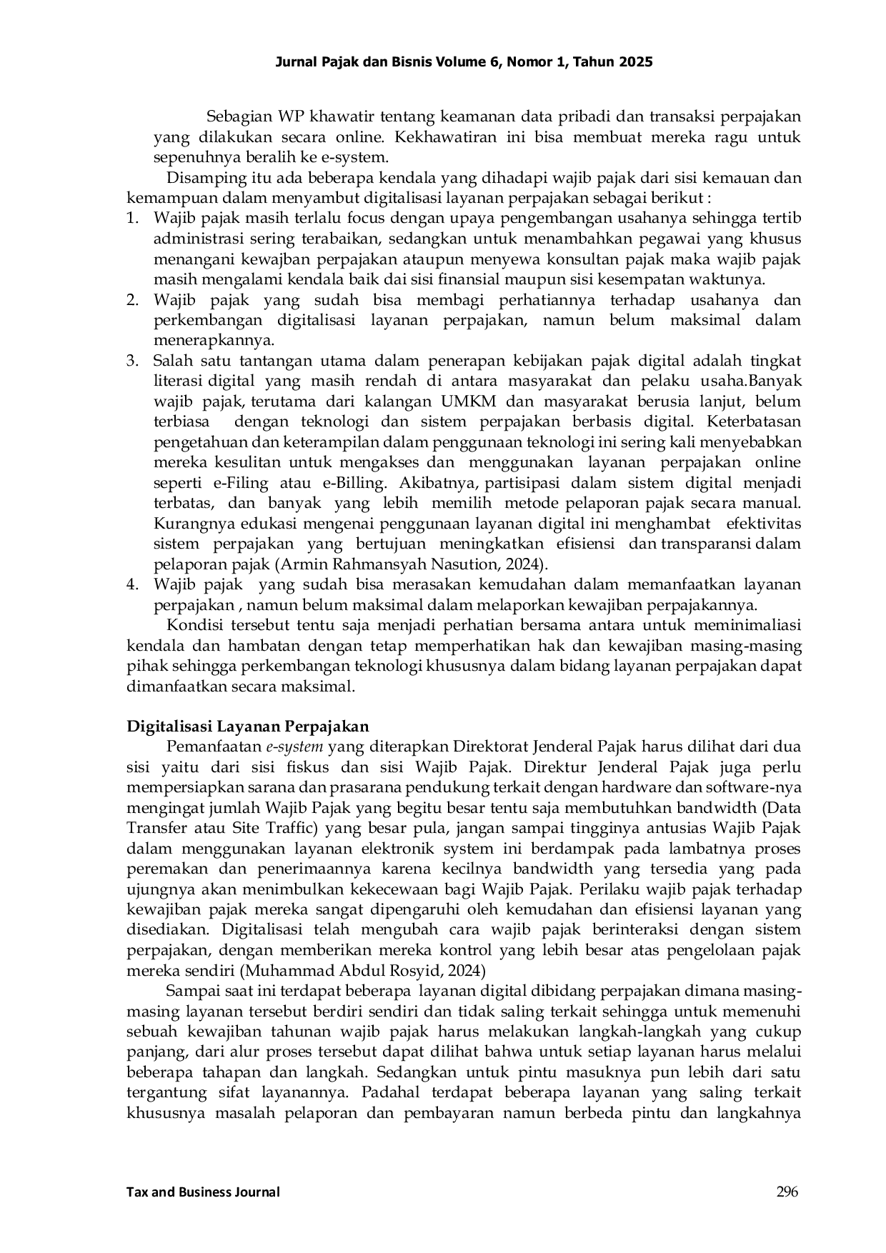 JURIS Harmonisasi Layanan Digital Dibidang Perpajakan Dalam Meningkatkan Kepatuhan Wajib Pajak