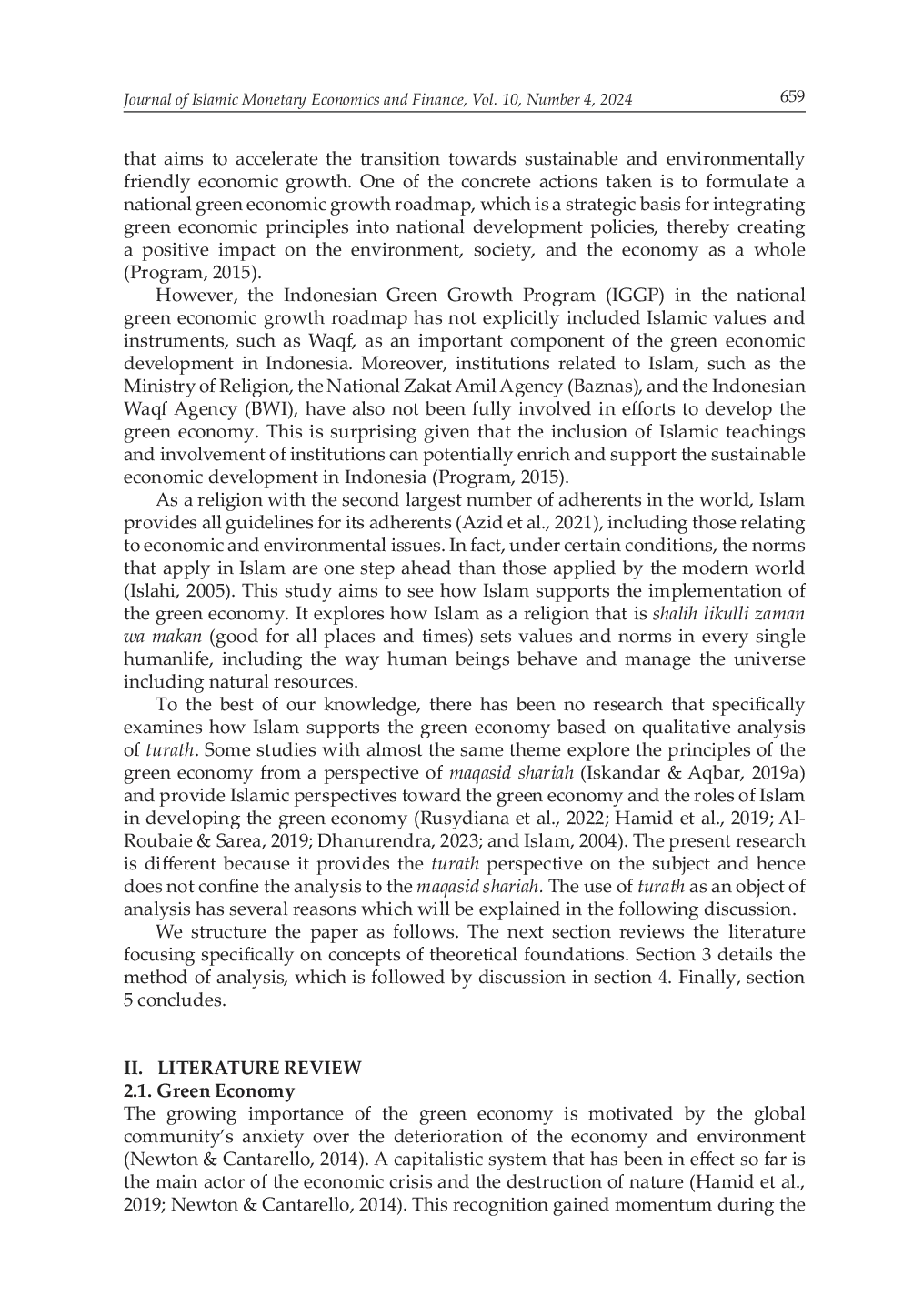 JURIS How Does Islam Support the Green Economy A Study on Turath Perspective