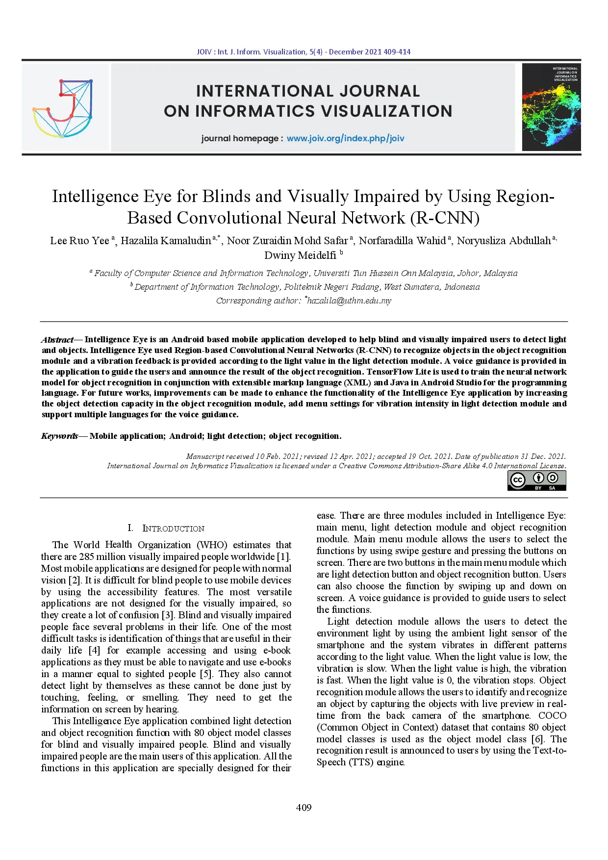 juris Intelligence Eye for Blinds and Visually Impaired by Using Region Based Convolutional Neural Network R CNN