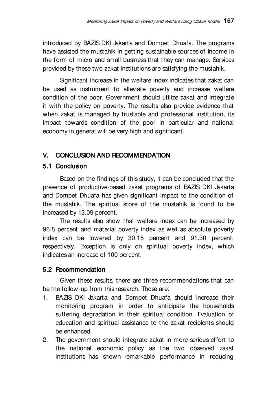 JURIS Measuring Zakat Impact on Poverty and Welfare Using CIBEST Model