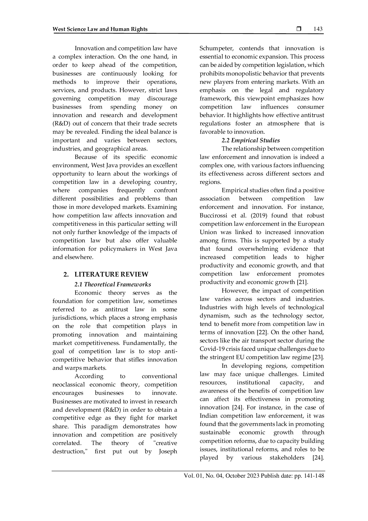 JURIS The Role of Competition Law in Encouraging Innovation and Competitiveness of Companies in West Java