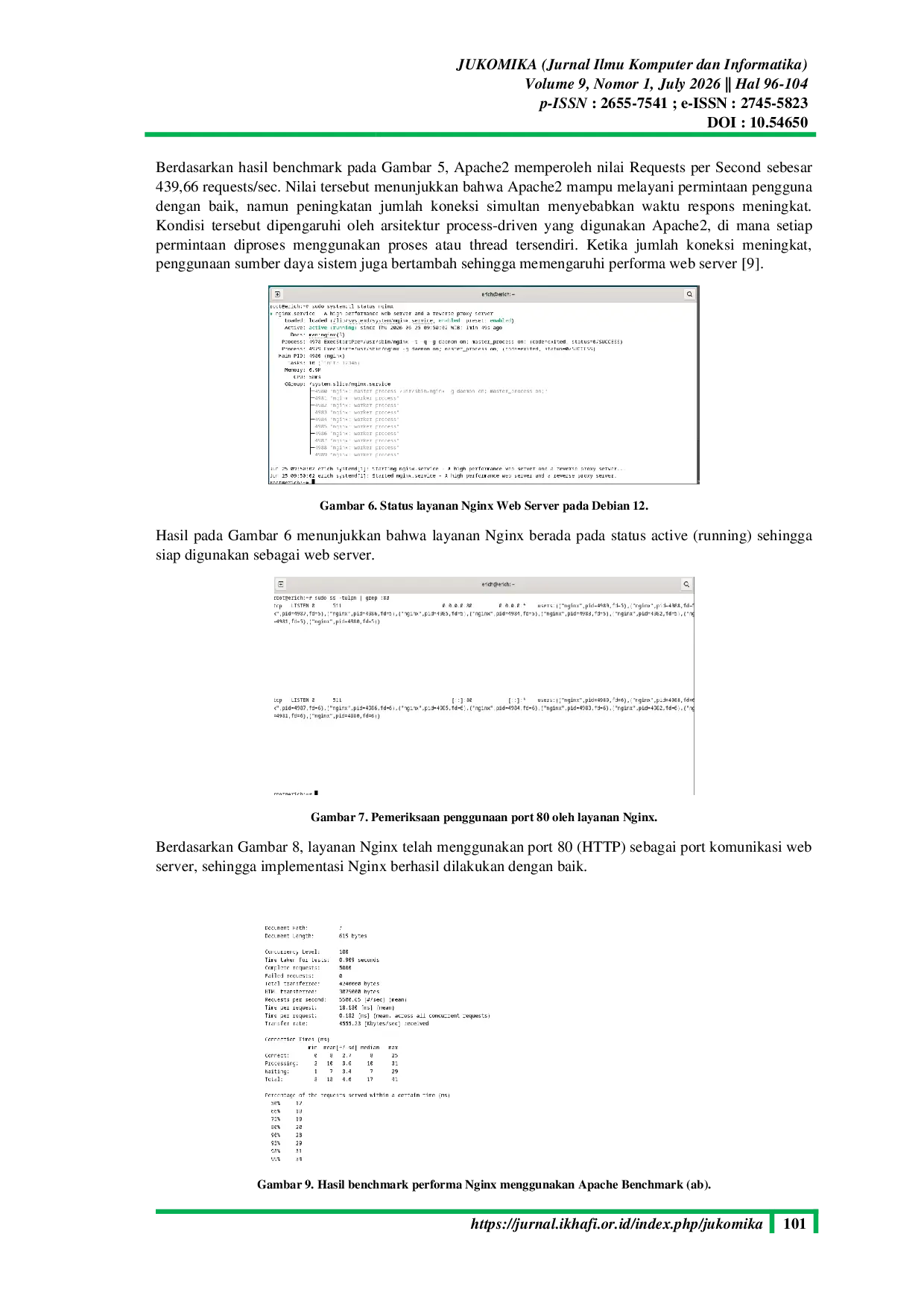 JURIS Evaluasi Kinerja Web Server Nginx Dan Apache2 Pada Sistem Debian Menggunakan Metode Stress Testing