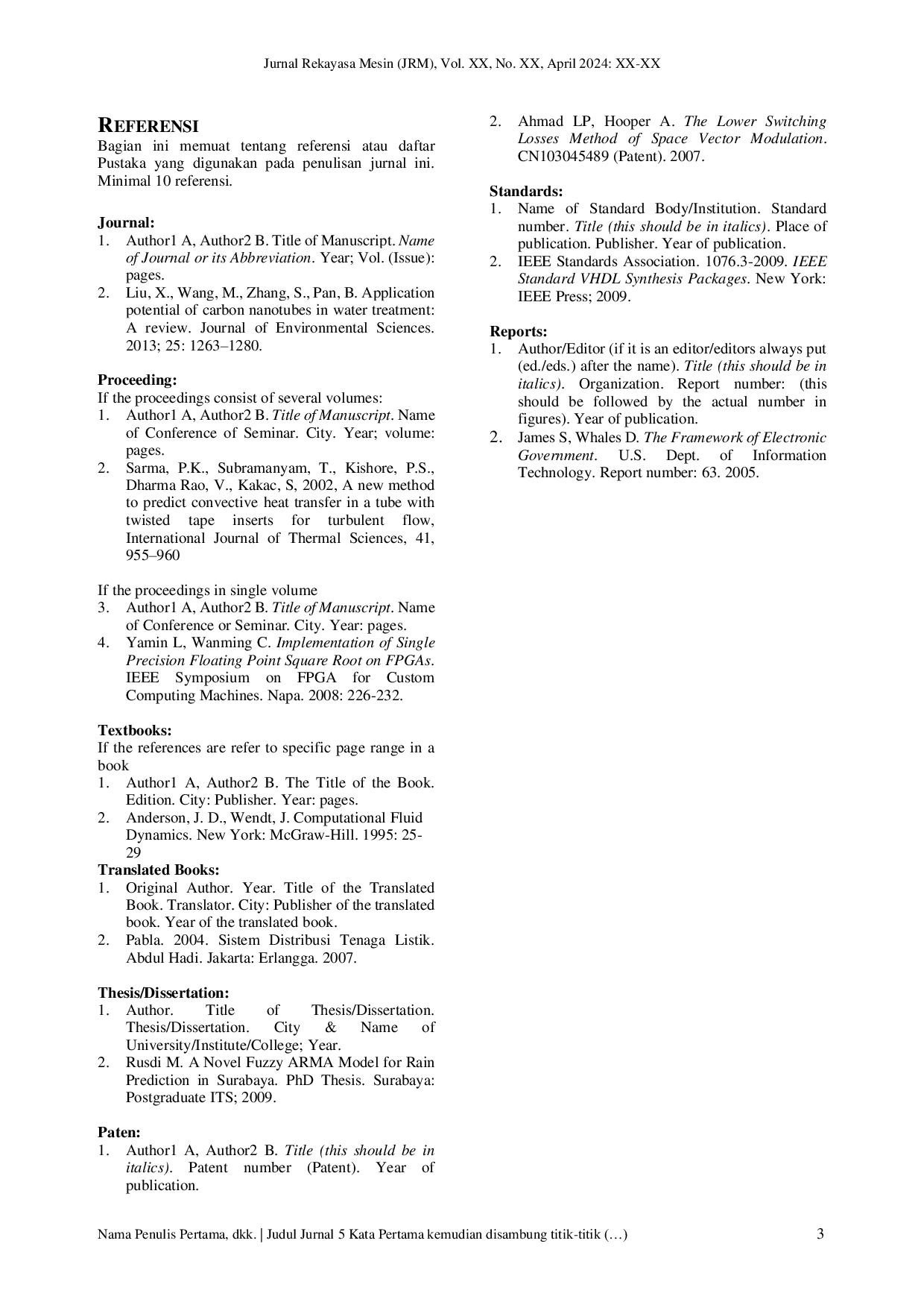 JURIS Redesain dan Evaluasi Kinerja Pompa Sentrifugal Equipment Y PK0331 P1 di PT PATRA SK