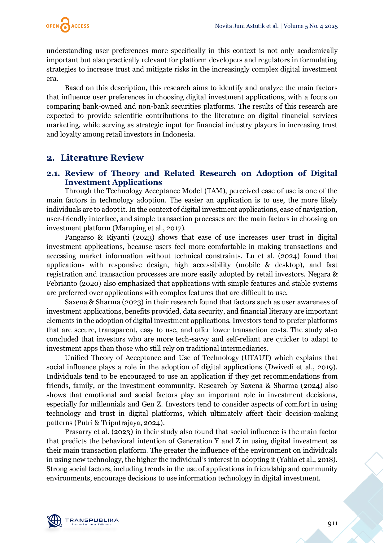 JURIS Investor Preferences in Choosing Digital Investment Applications A Study on Banking and Non Banking Securities Platforms