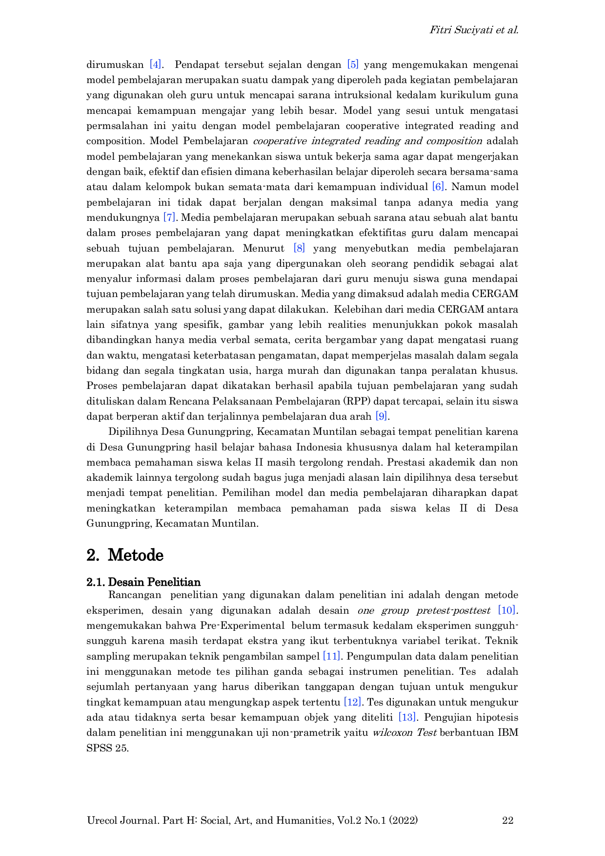 JURIS The Effectiveness of Cooperative Learning of Assisted Media Integrated Reading and Composition Cergam on Skills Reading Understanding