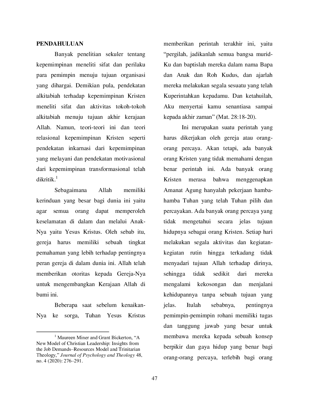 JURIS PEMIMPINAN YANG MEMBERDAYAKAN Perspektif Kepemimpinan Kristen