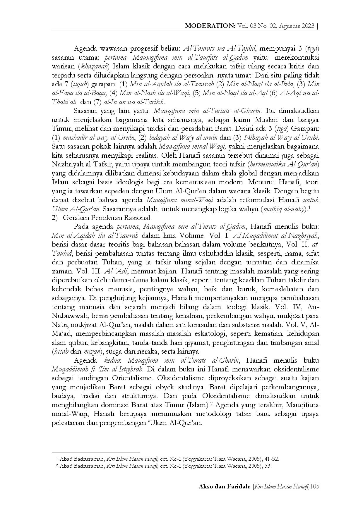 juris Kiri Islam Hasan Hanafi