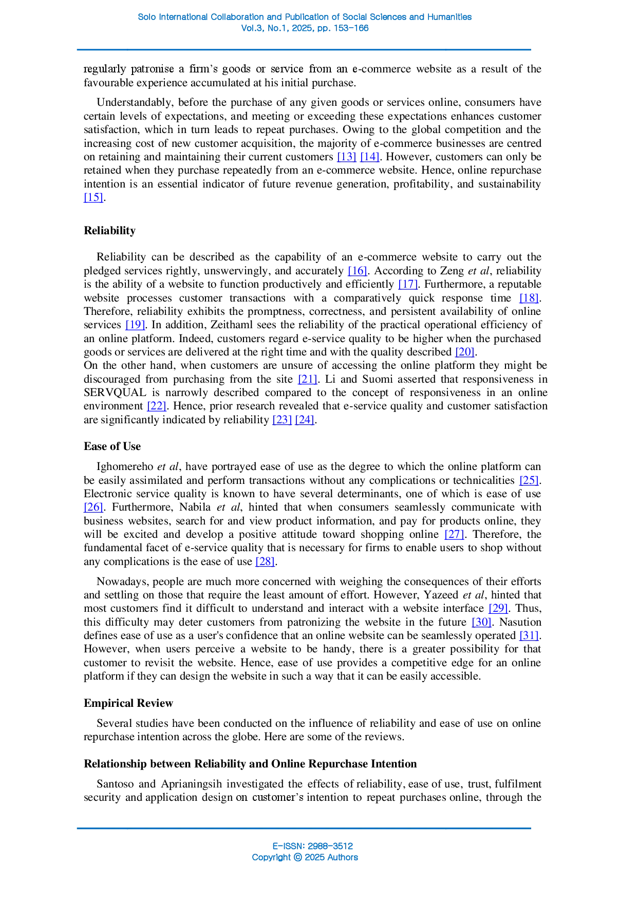 JURIS Impact of E Service Determinants on Online Repurchase Intention of Staff of University of Maiduguri Nigeria