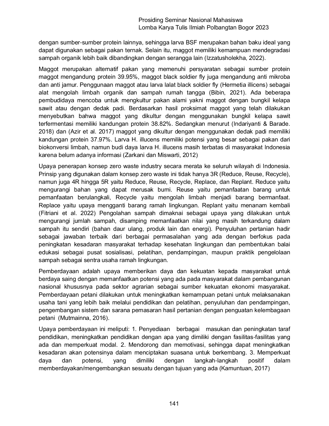 JURIS Inovasi Maggcycle Pemberdayaan Kelompok Tani Melalui Budidaya Maggot Sebagai Biokonversi Limbah Untuk Mendukung Pertanian Berkelanjutan