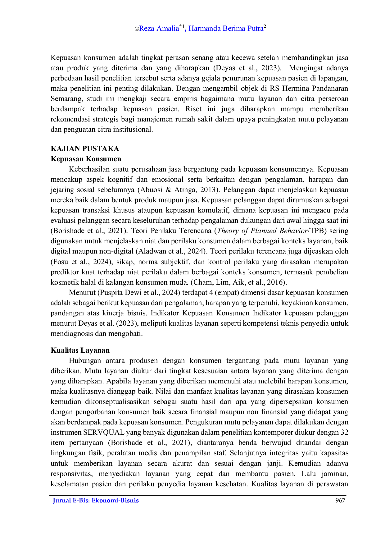 JURIS Kualitas Layanan Dan Citra Perusahaan Terhadap Kepuasan Pengguna Jasa Pelayanan Kesehatan Rs Hermina Semarang