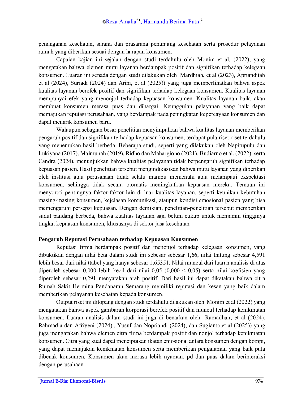 JURIS Kualitas Layanan Dan Citra Perusahaan Terhadap Kepuasan Pengguna Jasa Pelayanan Kesehatan Rs Hermina Semarang